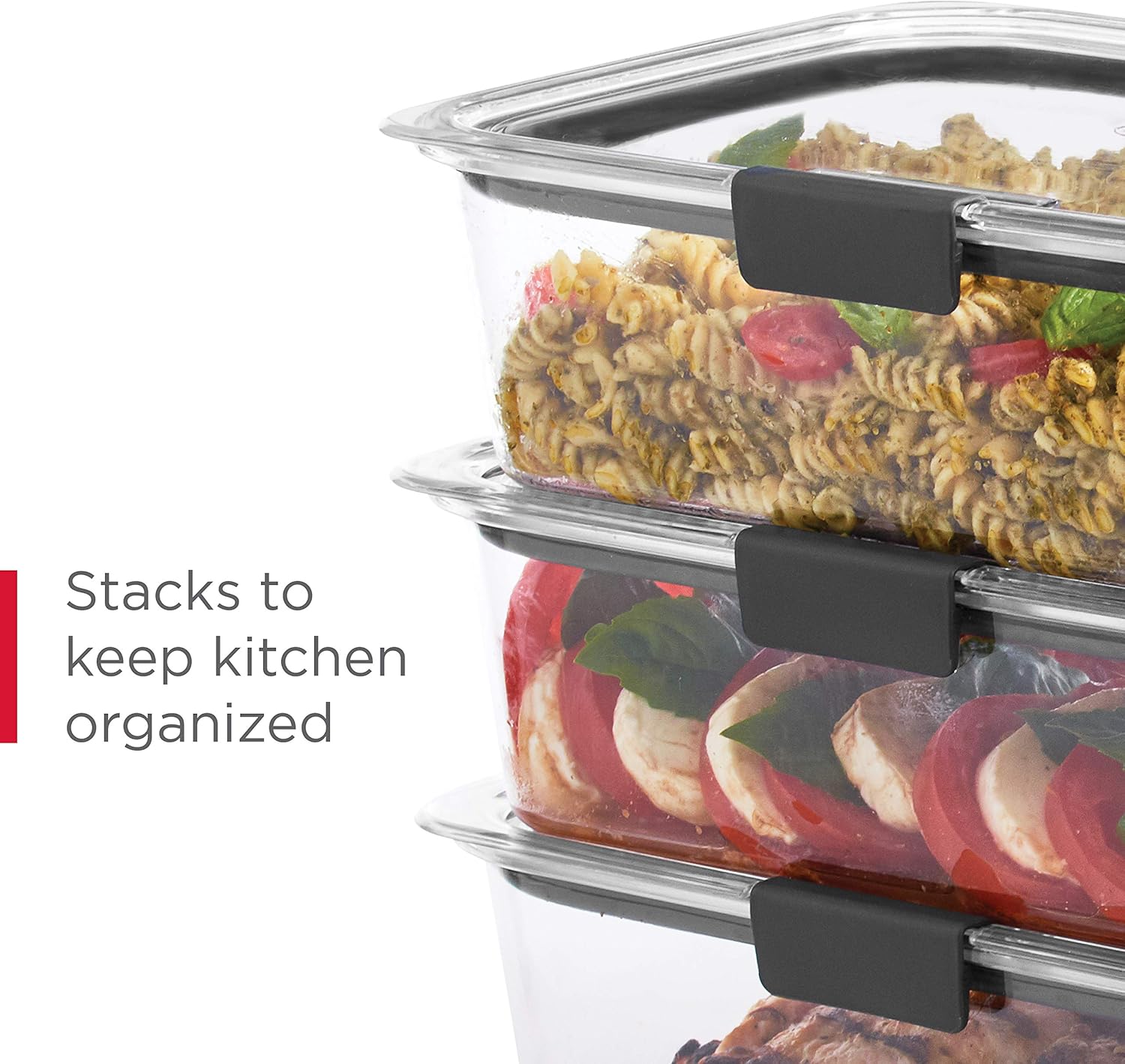 Rubbermaid Brilliance BPA-Free Food Storage Containers with Lids, Airt
