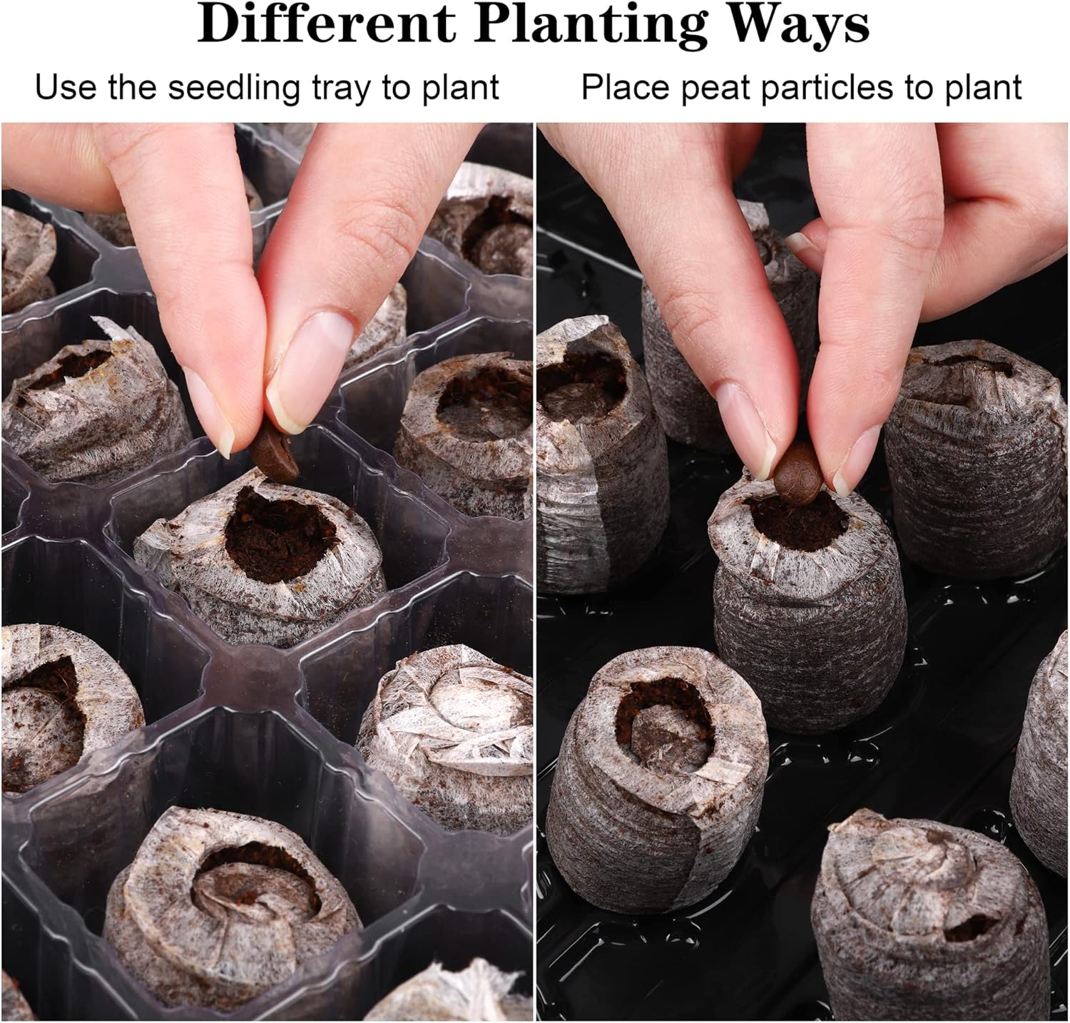 3 Pack Seed Starter Tray Kit 120-Cells Germination Starter Tray with H