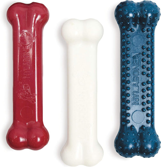 Nylabone Original Bone Power Chew Toy Value Pack for Dogs, Durable Dog