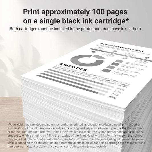 Canon PG-275 Genuine Black Ink Cartridge, Compatible with TS3520/3522,