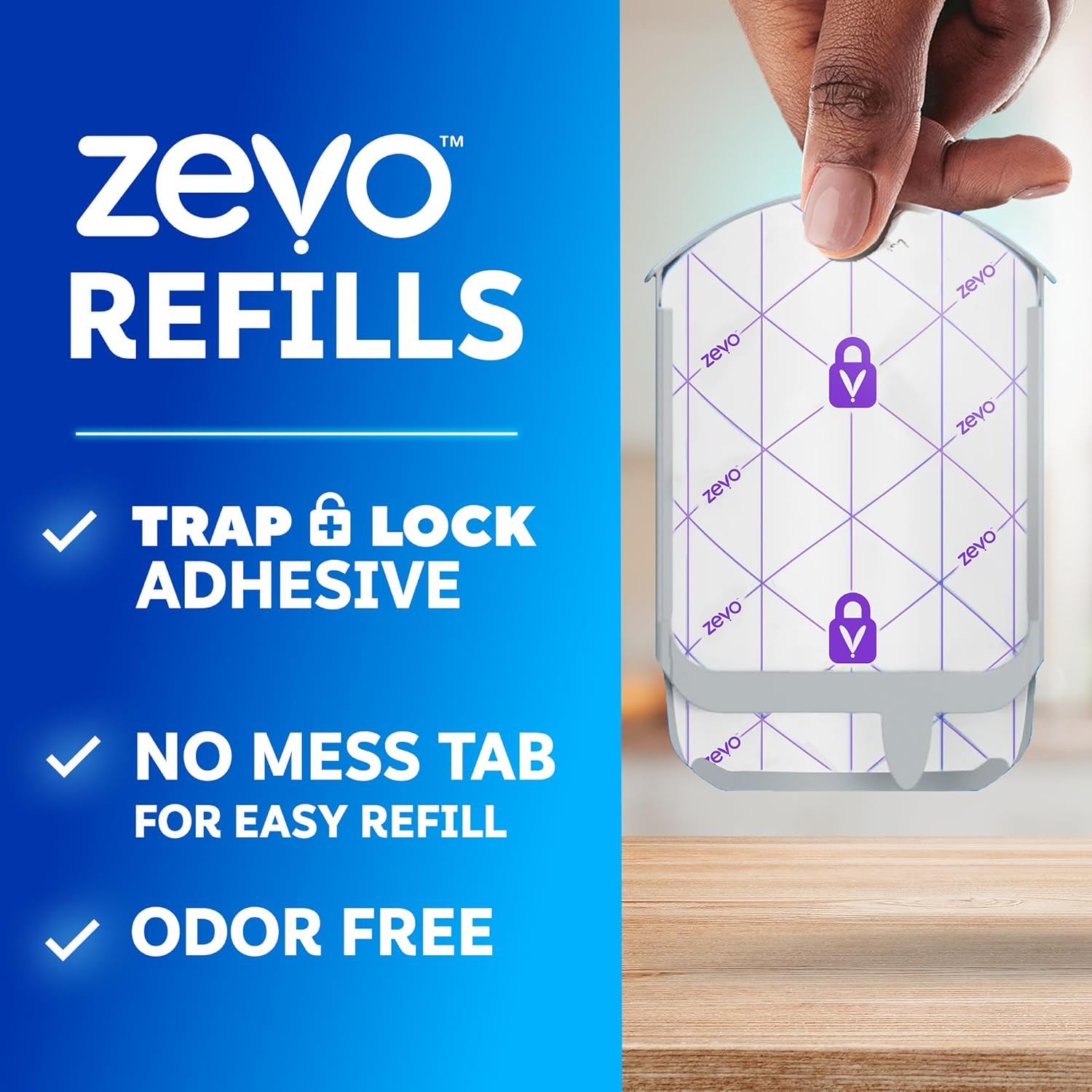 Zevo Flying Insect Trap Official Refill Cartridges - Fits Both Zevo Tr