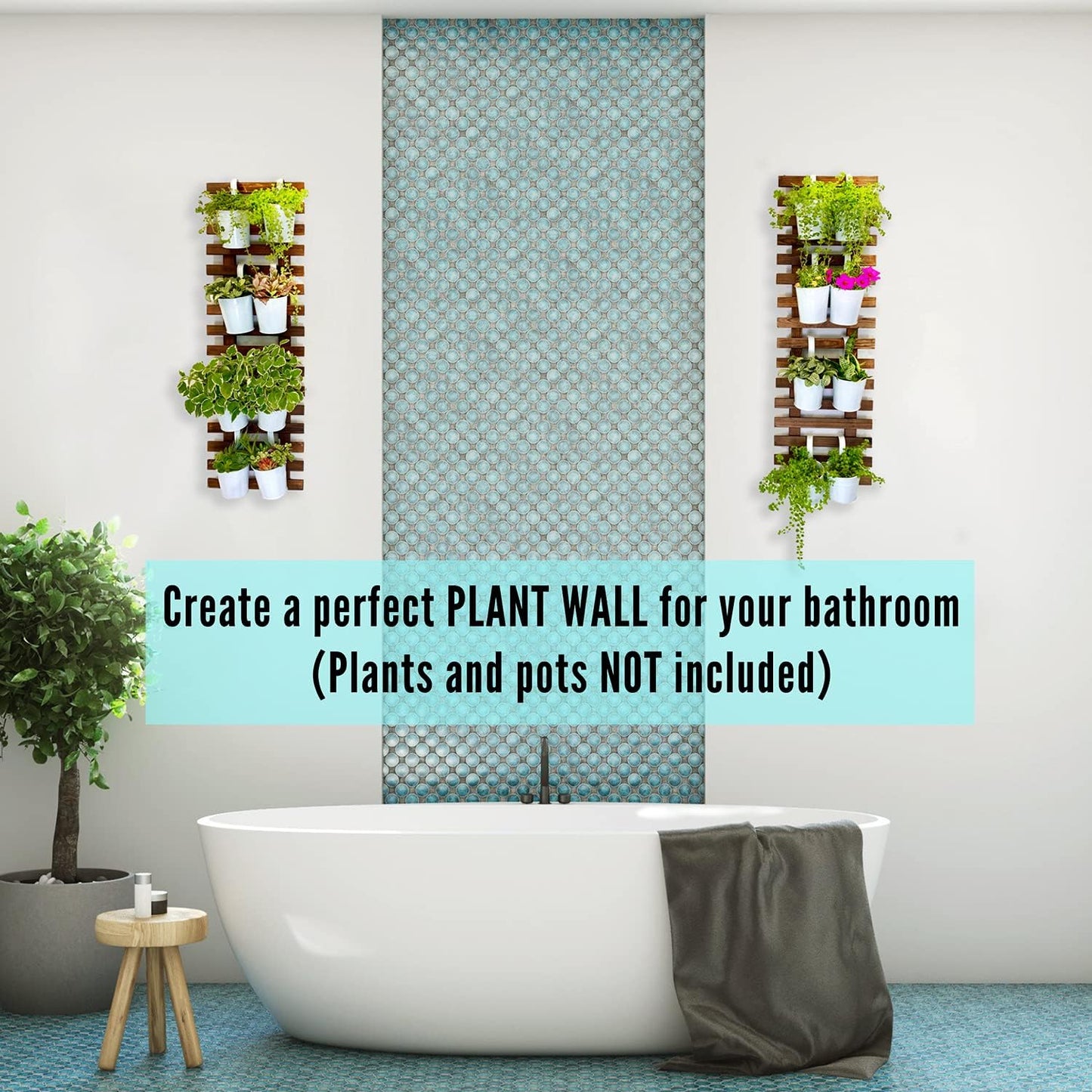 ShopLaLa Wall Planter – Hanging Planter for Indoor Plants, Plant Stand, Air Plant Succulent Holder, Vertical Garden. Large Wall Decor for Living Room, Room Decor for Teens