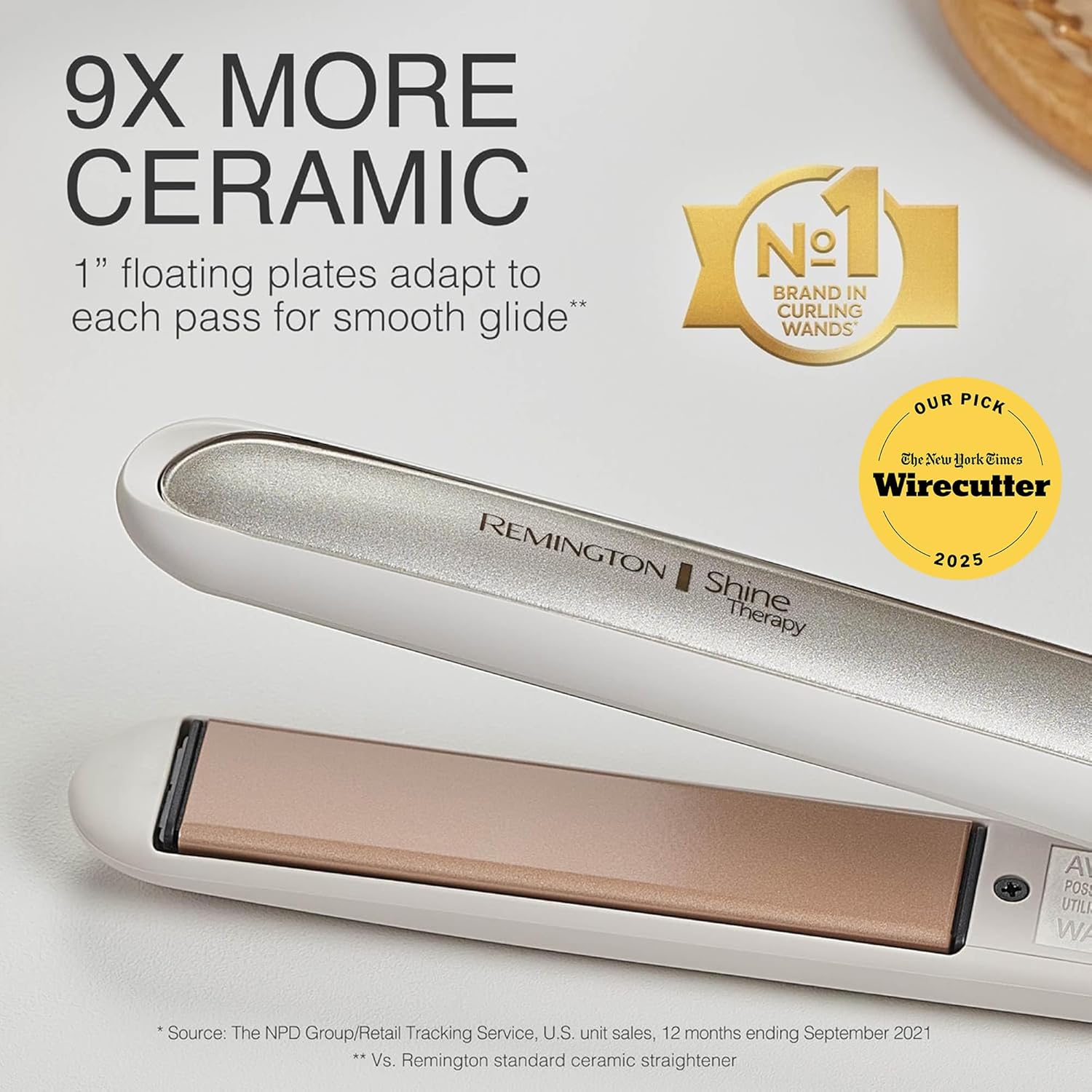 Remington Shine Therapy 1 inch Hair Straightener Iron, Flat Iron Infus