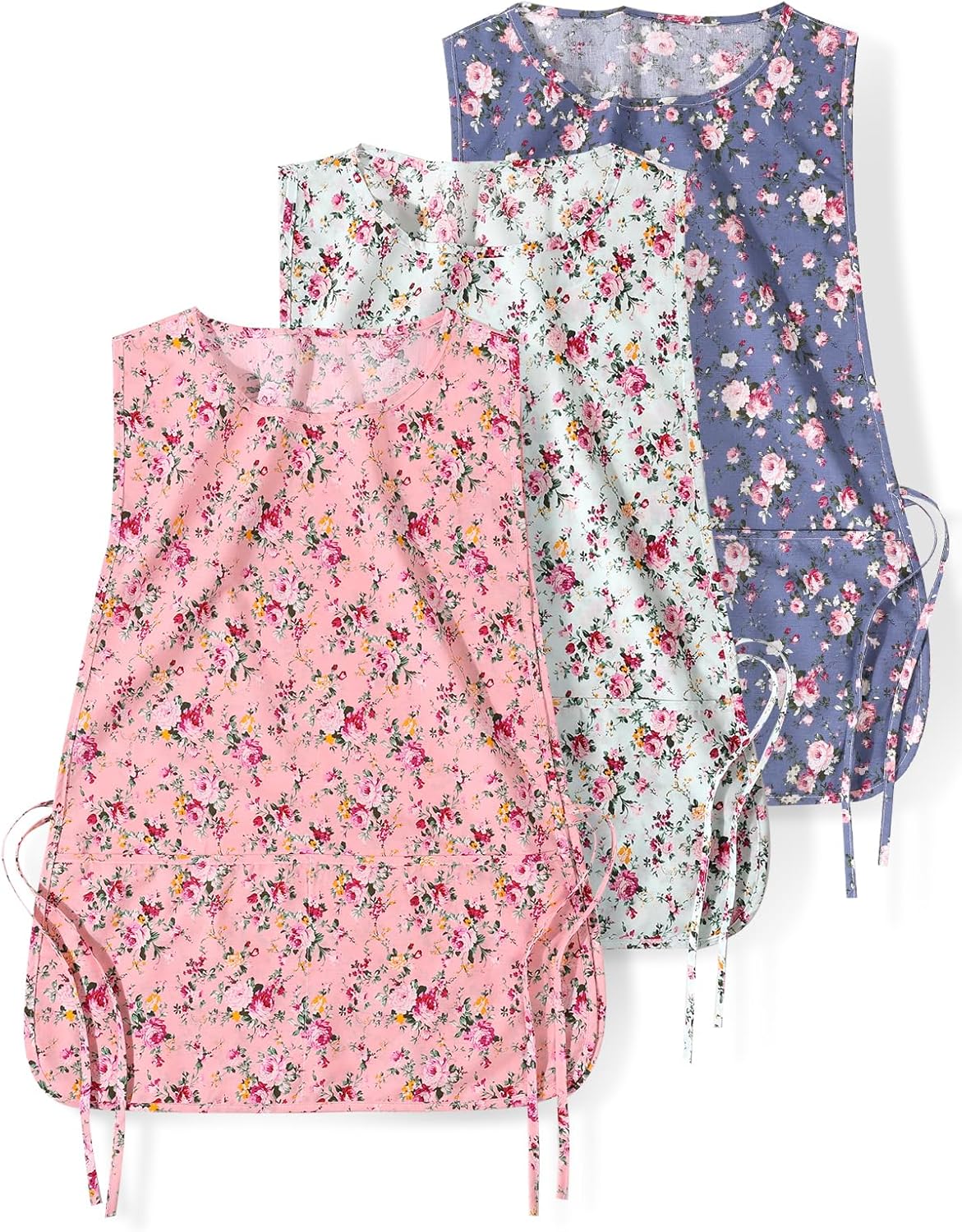3 pack Women Cobbler Apron Vintage Floral Aprons for Women Chef Bakers