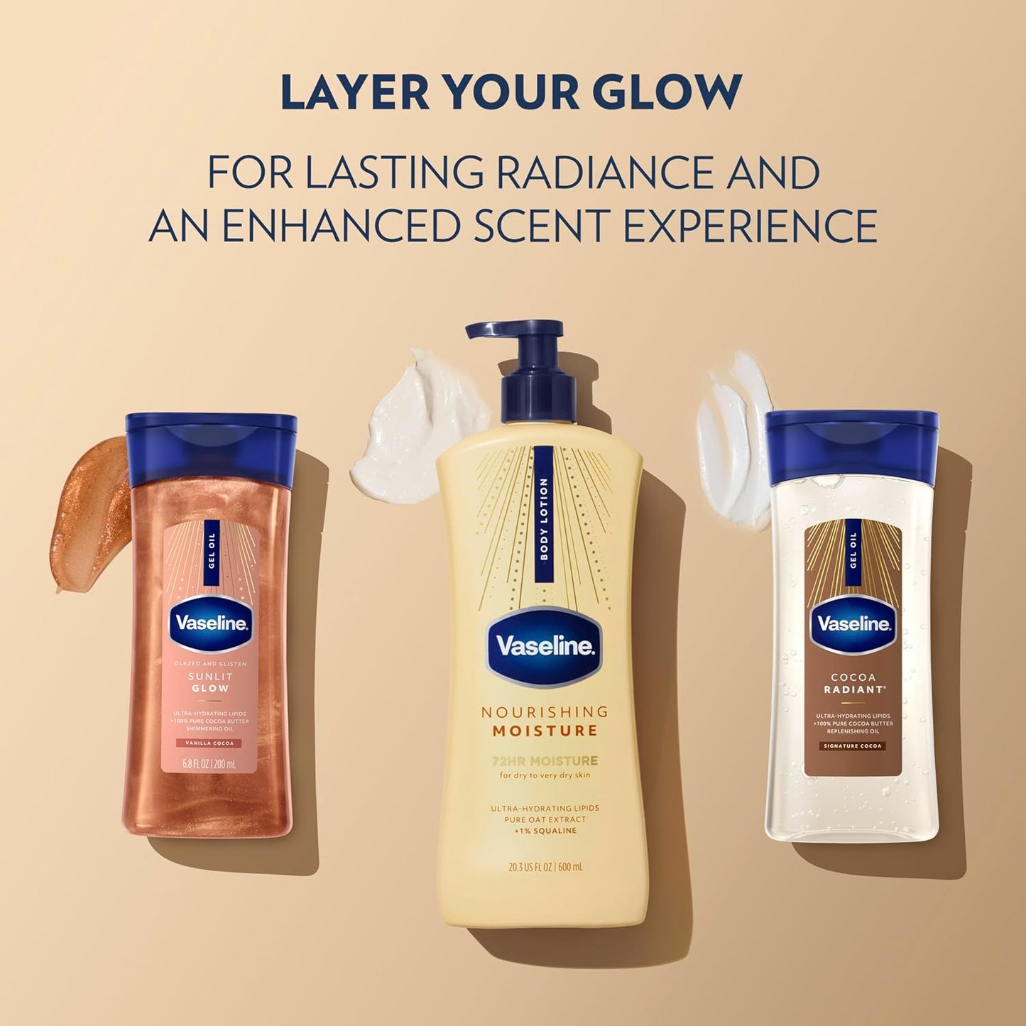 Vaseline Intensive Care Nourishing Moisture Body Lotion 3 Pk Made with