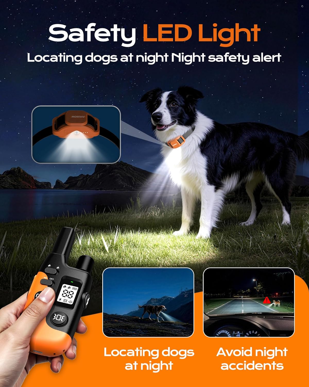 Jugbow Dog Shock Collar- 4200FT Dog Training Collar with Remote for 10
