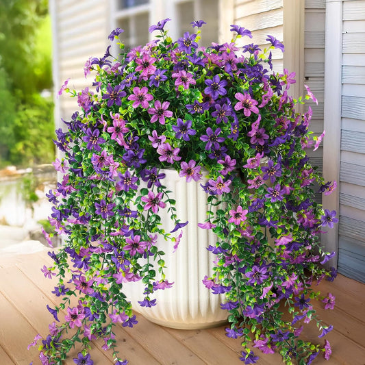 Artificial Fake Hanging Flowers Plants for Outdoor Spring Decoration,2