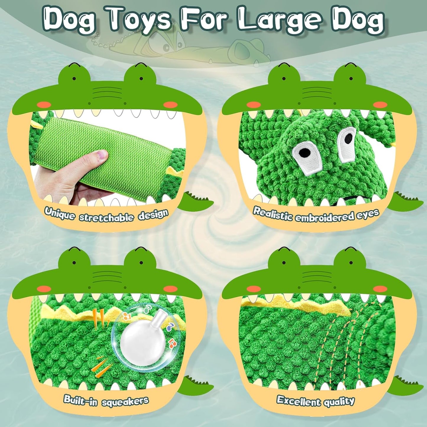 Dog Toys for Aggressive Chewers : Tough Interactive Tug of War Dog Toy