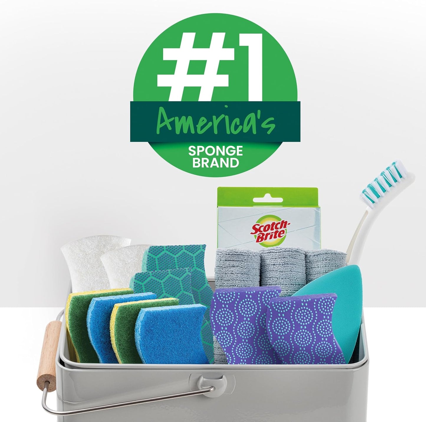 Scotch-Brite® Greener Clean™ Non-Scratch Scrub Sponge, 6 Pack, 6 Units per Case
