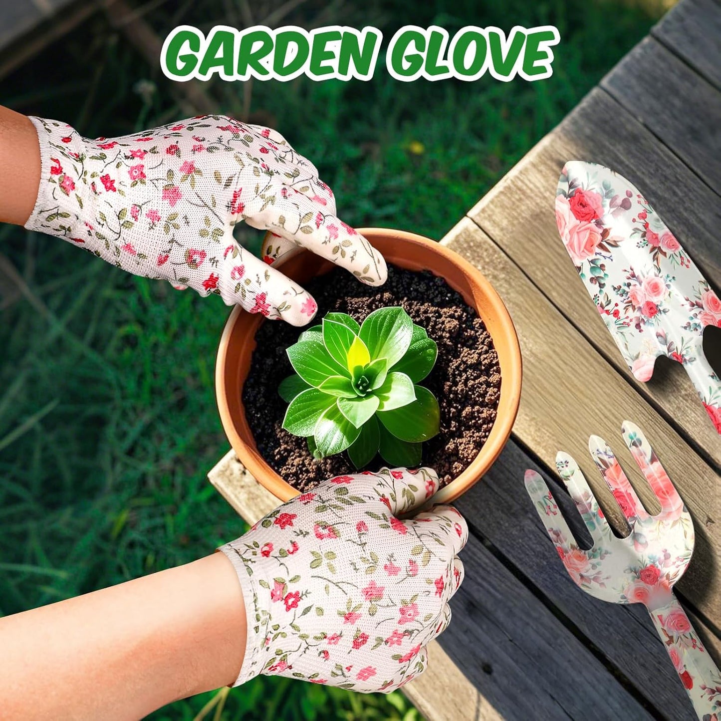 Gardening Gifts for Women, Gardening Supplies Garden Tools with Hand F