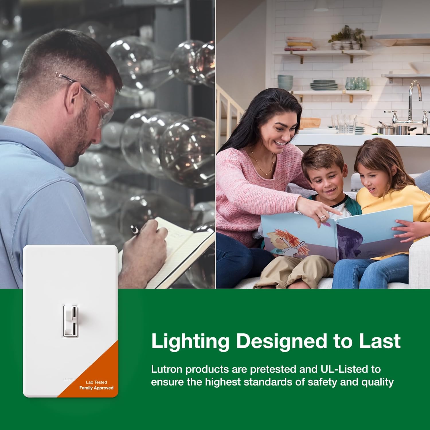 Lutron Ariadni/Toggler LED+ Dimmer Light Switch for Dimmable LED, Halo