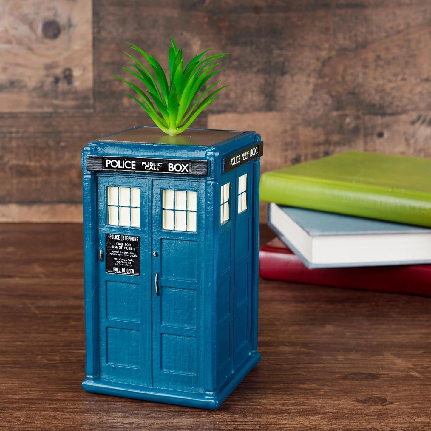 Doctor Who 6" Ceramic Tardis Planter - For Real, Fake Plants & Succulents - Collectible Dr. Who Police Box Decor for Home or Office - Officially Licensed - Stocking Stuffer Gift for Teens, Women & Men
