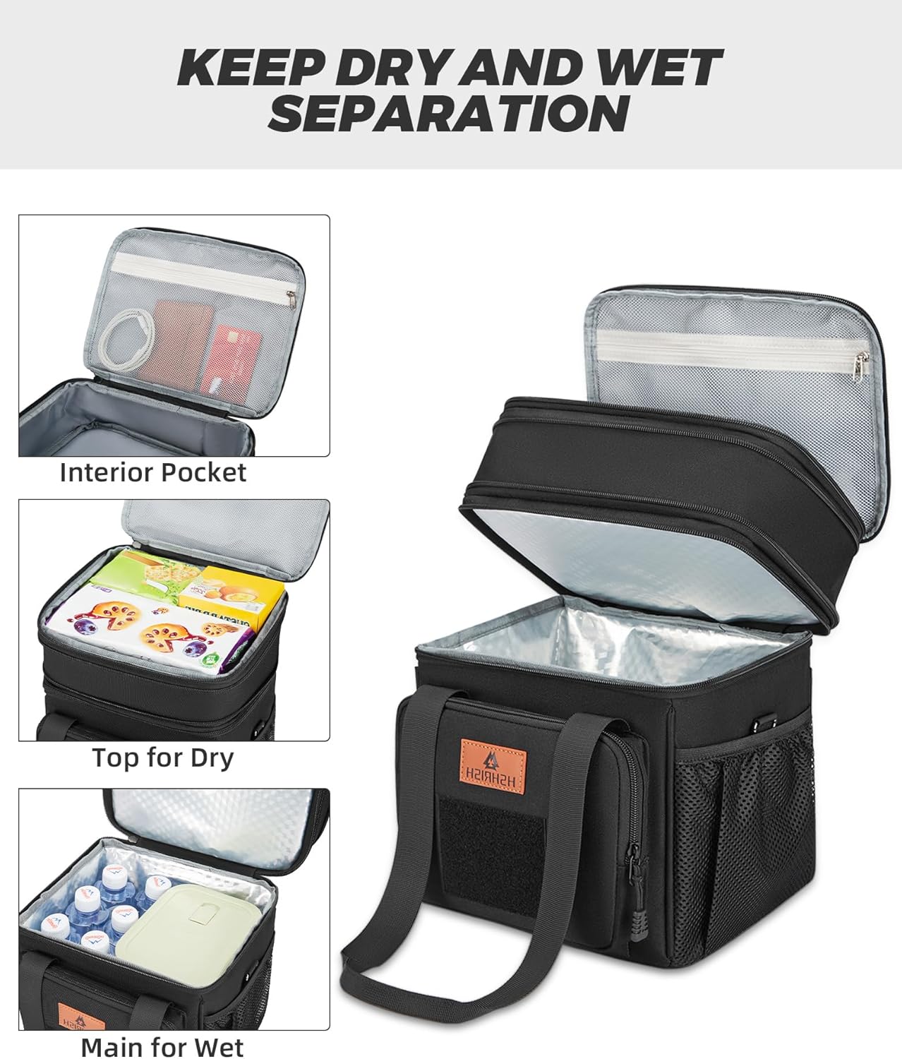 HSHRISH Expandable Large Tactical Lunch Box for Adults, Durable Insula