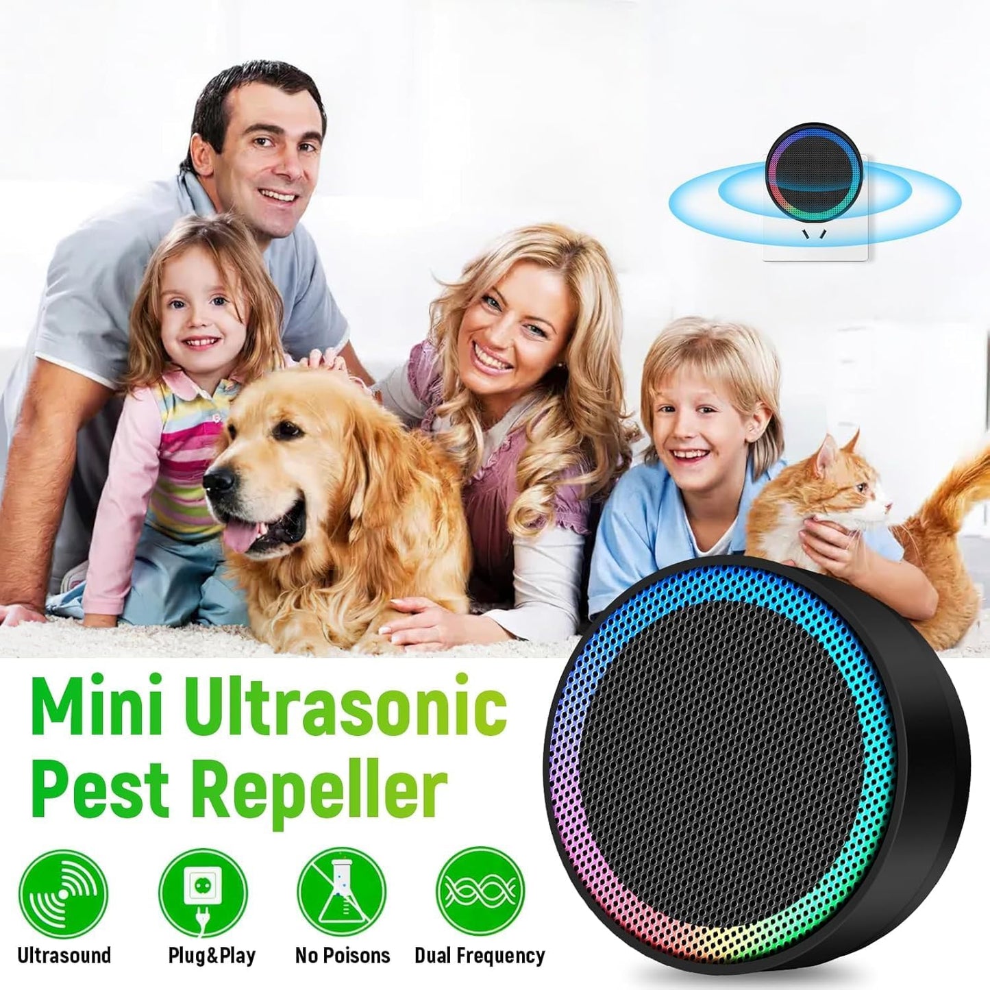 Ultrasonic Pest Control Repellent, Insect Indoor Repellent Plug in, 20