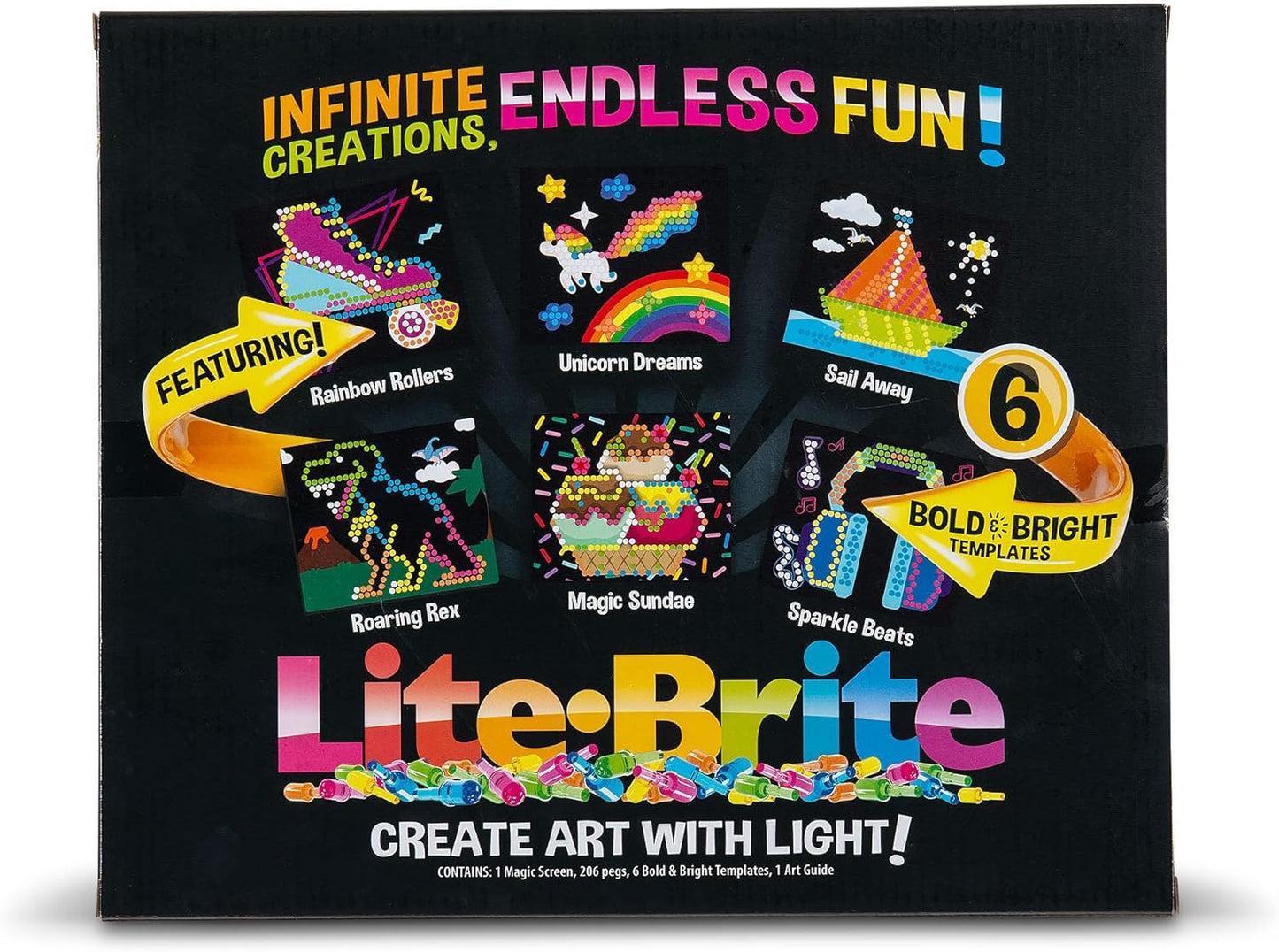 Lite Brite Classic, Favorite Retro Toy - Create Art with Light, STEM, 