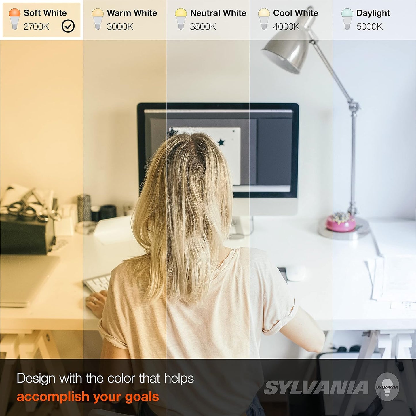 Sylvania LED Light Bulb, 60W Equivalent A19, Efficient 8.5W, Medium Base, Frosted Finish, 800 Lumens, Soft White - 4 Pack (73888)
