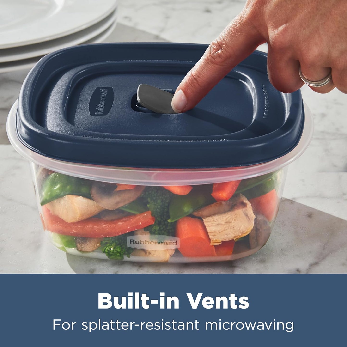 Rubbermaid Easy Find Lids® Food Storage Containers with Vented Lids, 2