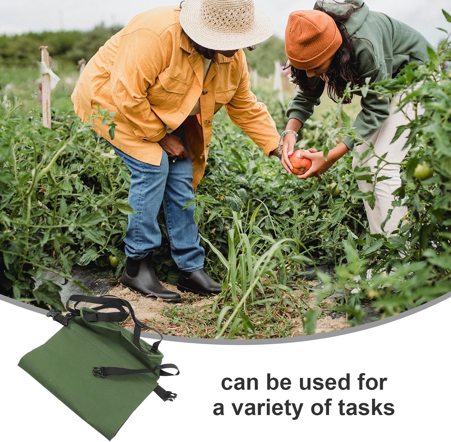 Milisten Canvas Mushroom Picking Bag and Fruit Harvesting Apron with A
