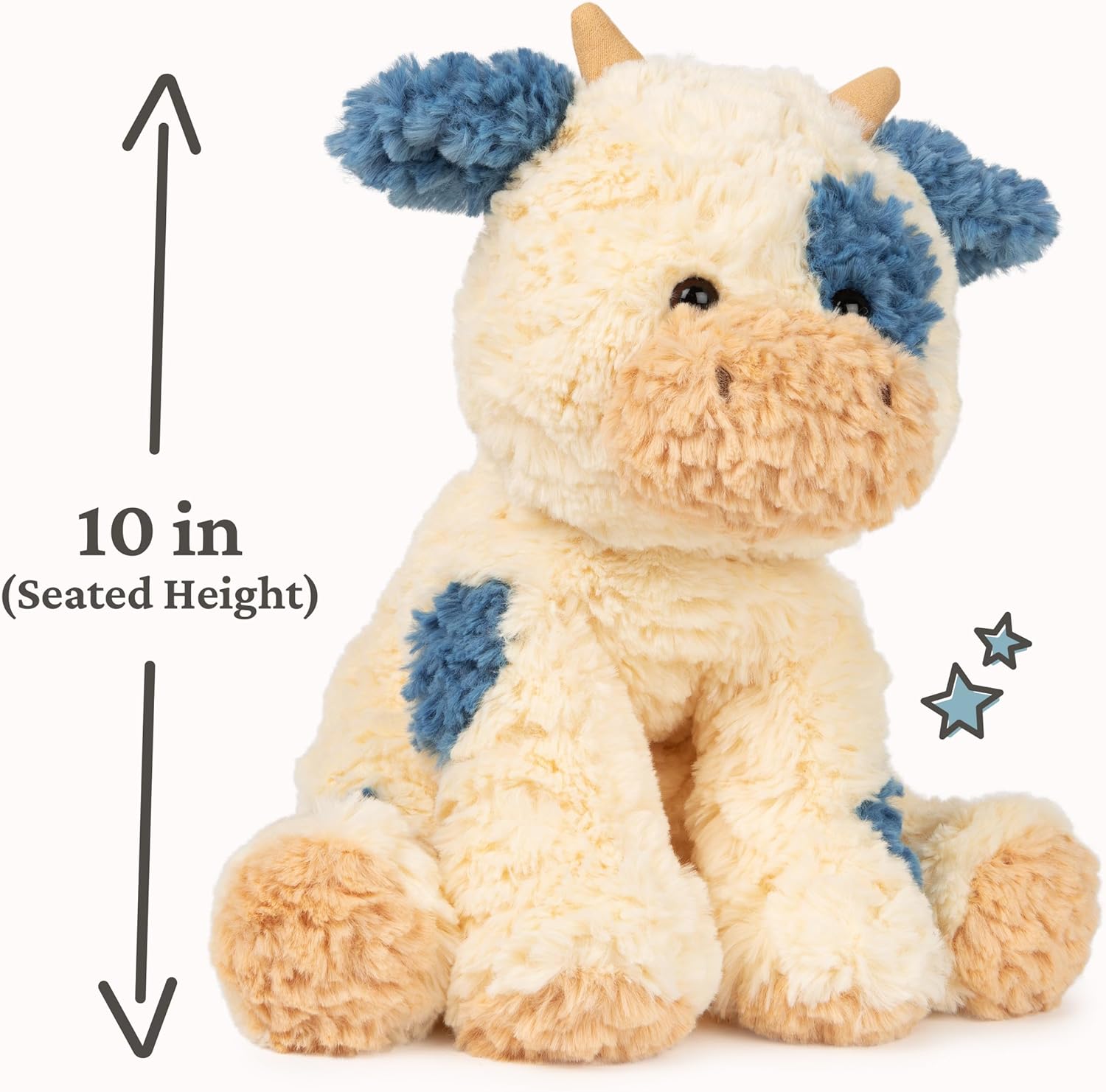 GUND Cozys Collection Cow, Stuffed Animal for Ages 1 and Up, Spring De