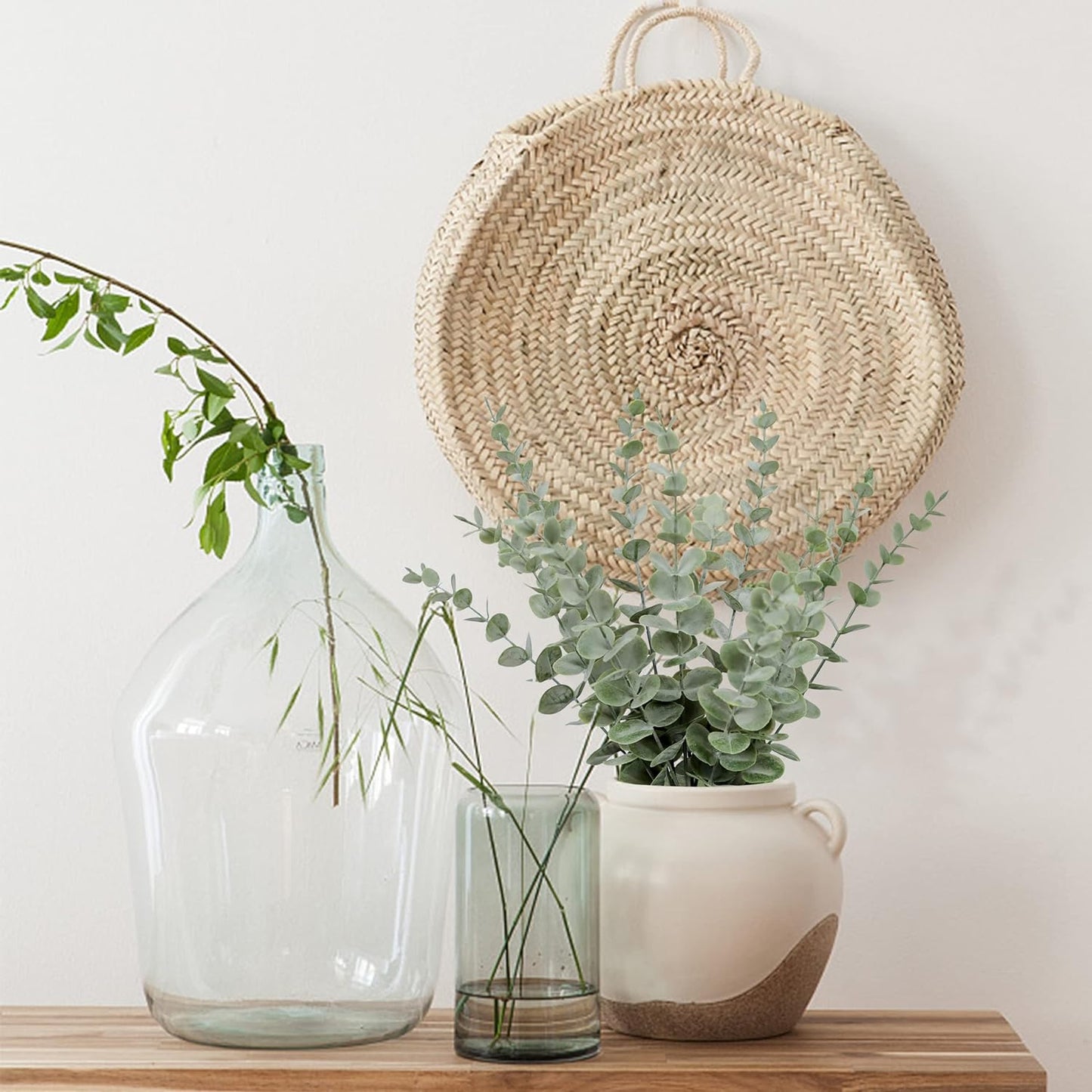 18pcs Eucalyptus Stems Artificial Eucalyptus Leaves Stems Artificial Fake Flowers for Home Office Flowers Bouquet Centerpiece Wedding Decoration Christmas Decor 2025