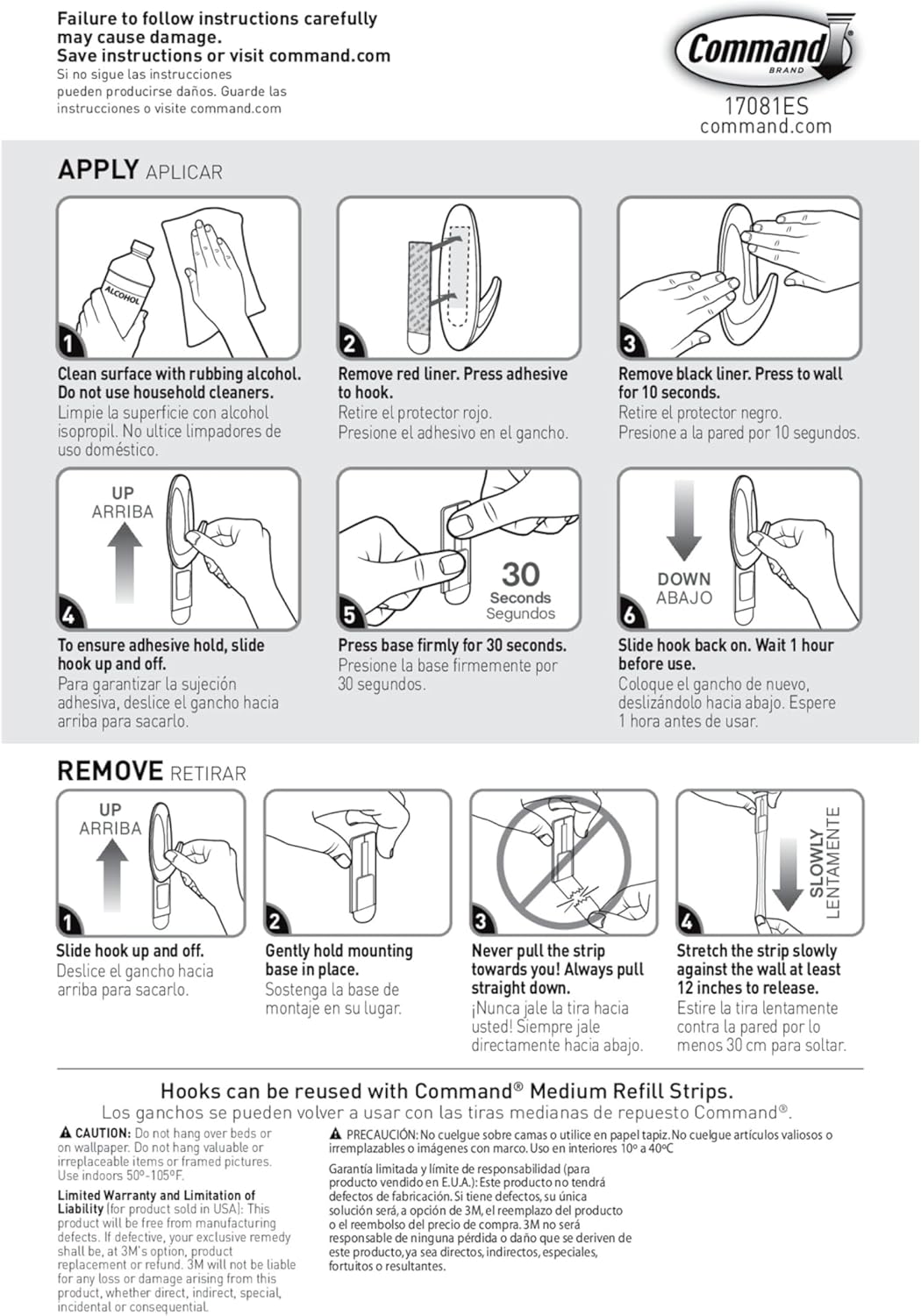 Command Medium Designer Hooks, 9 Hooks and 12 Strips, Damage-Free Hanging Wall Hook with Adhesive Strips, No Tools Great for Hanging, Organization and Storage, Holds up to 3 lb