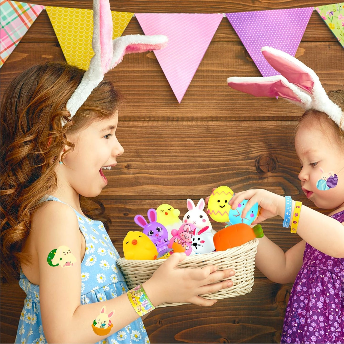 U-Goforst 100 Pack Easter Egg Fillers, Easter Basket Stuffers for Kids Boys Girls, Easter Party Favors Assorted Toys, Easter Egg Hunt, Easter Gift Goodie Bags Stuffers Filling Treats Classroom Prize