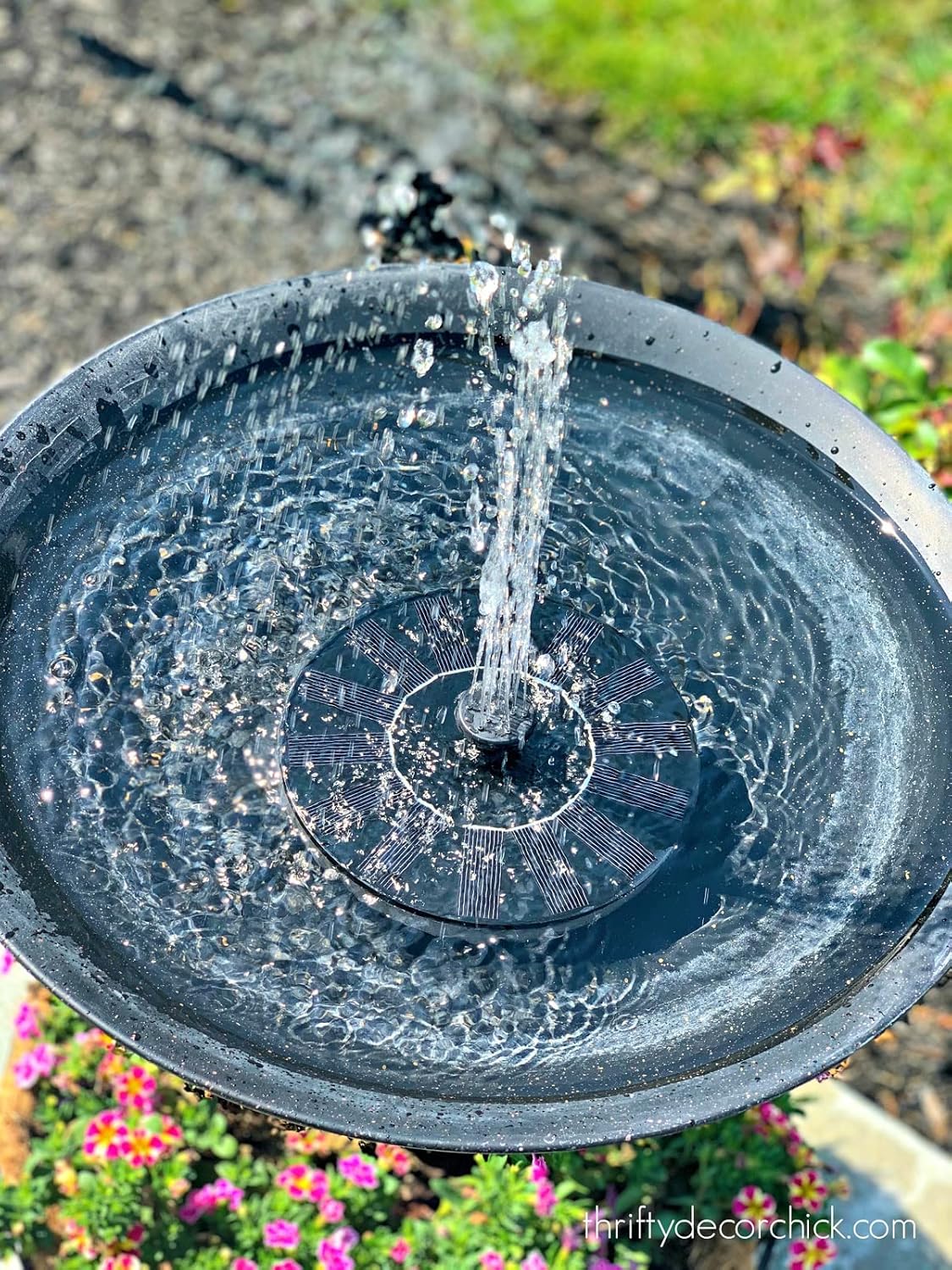 Solar Fountain, Solar Powered Bird Bath Fountain with 4 Nozzles 1.4W S