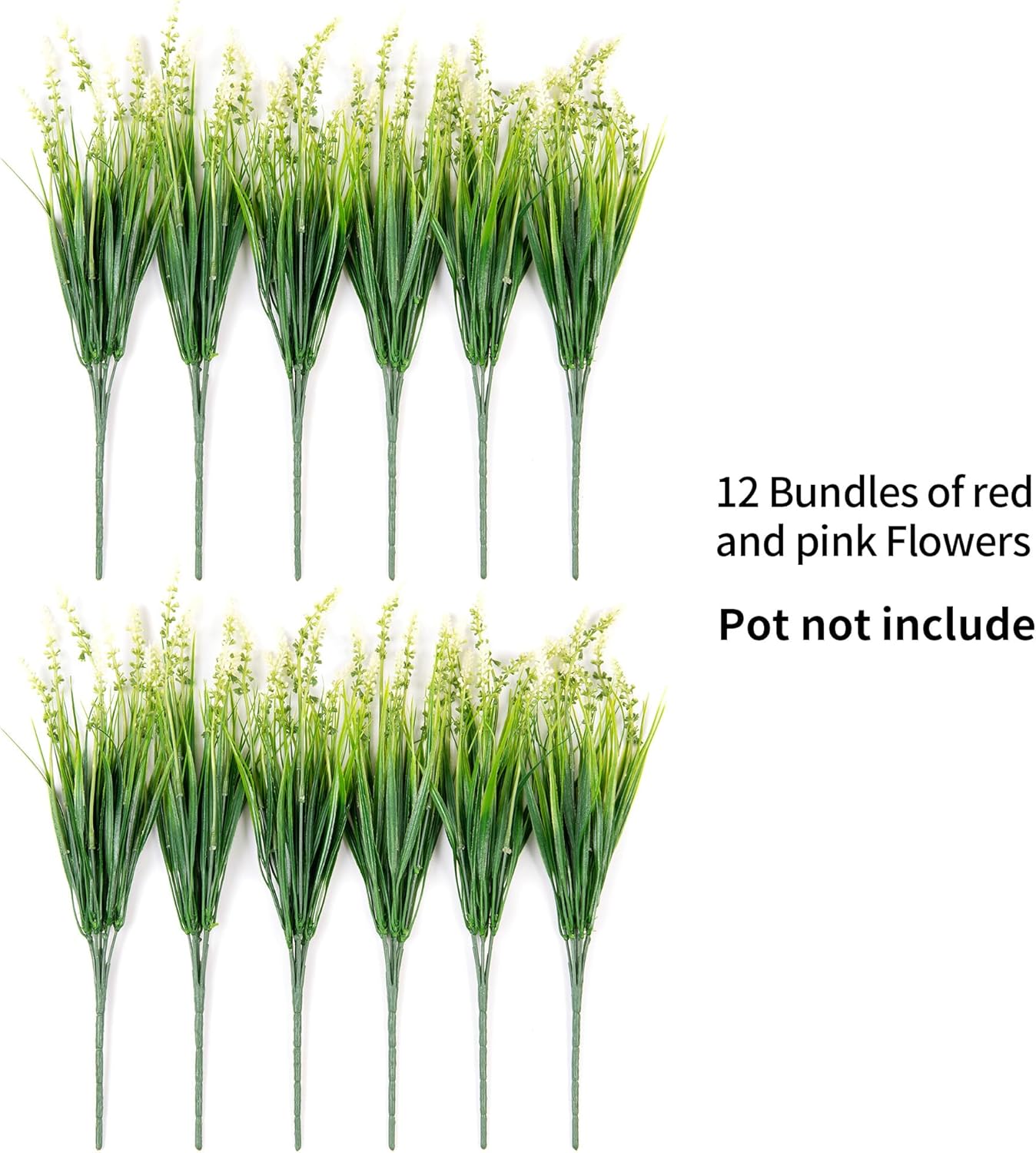 Artificial Faux Plants Flowers for Outdoor Decorations, Fake Monkey Gr