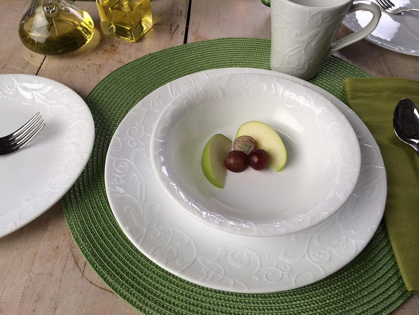 Corelle 12pc Bella Faenza Dinnerware Set for 4 - 3X More Durable Glass