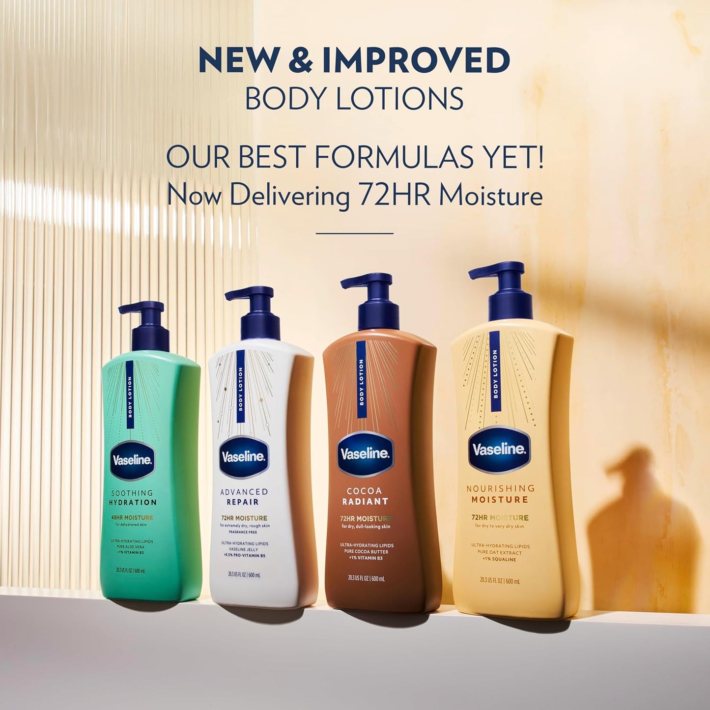 Vaseline Intensive Care Nourishing Moisture Body Lotion 3 Pk Made with