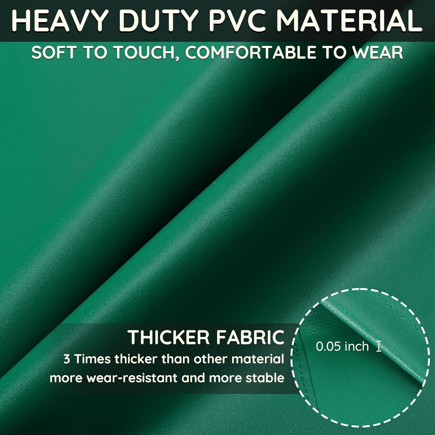 Thicker Rubber Apron, Extra Long Adjustable Apron, Heavy Duty Oil&Chem