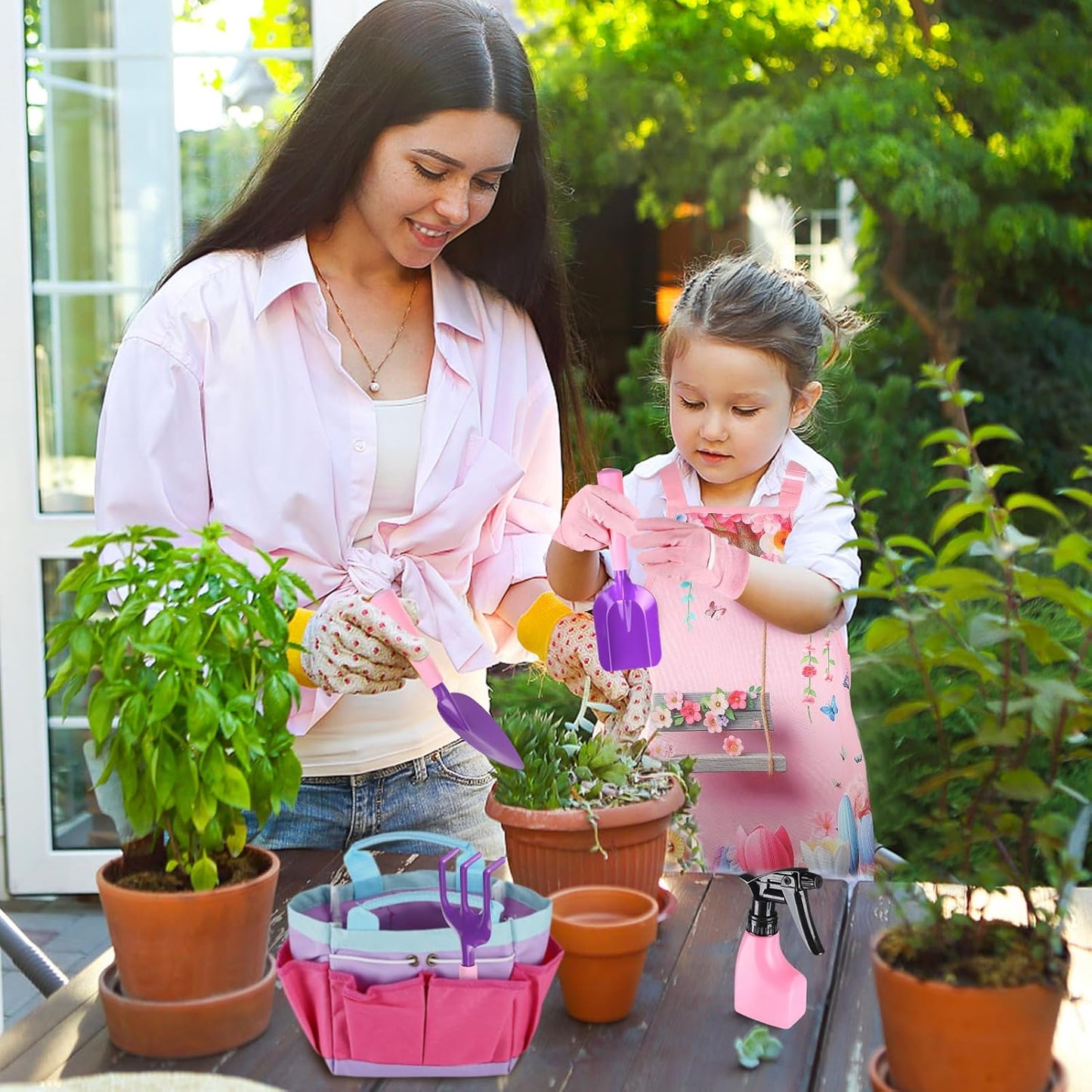 Kids Gardening Tool Set - Garden Tools for Kids with Shovel Trowel Rak