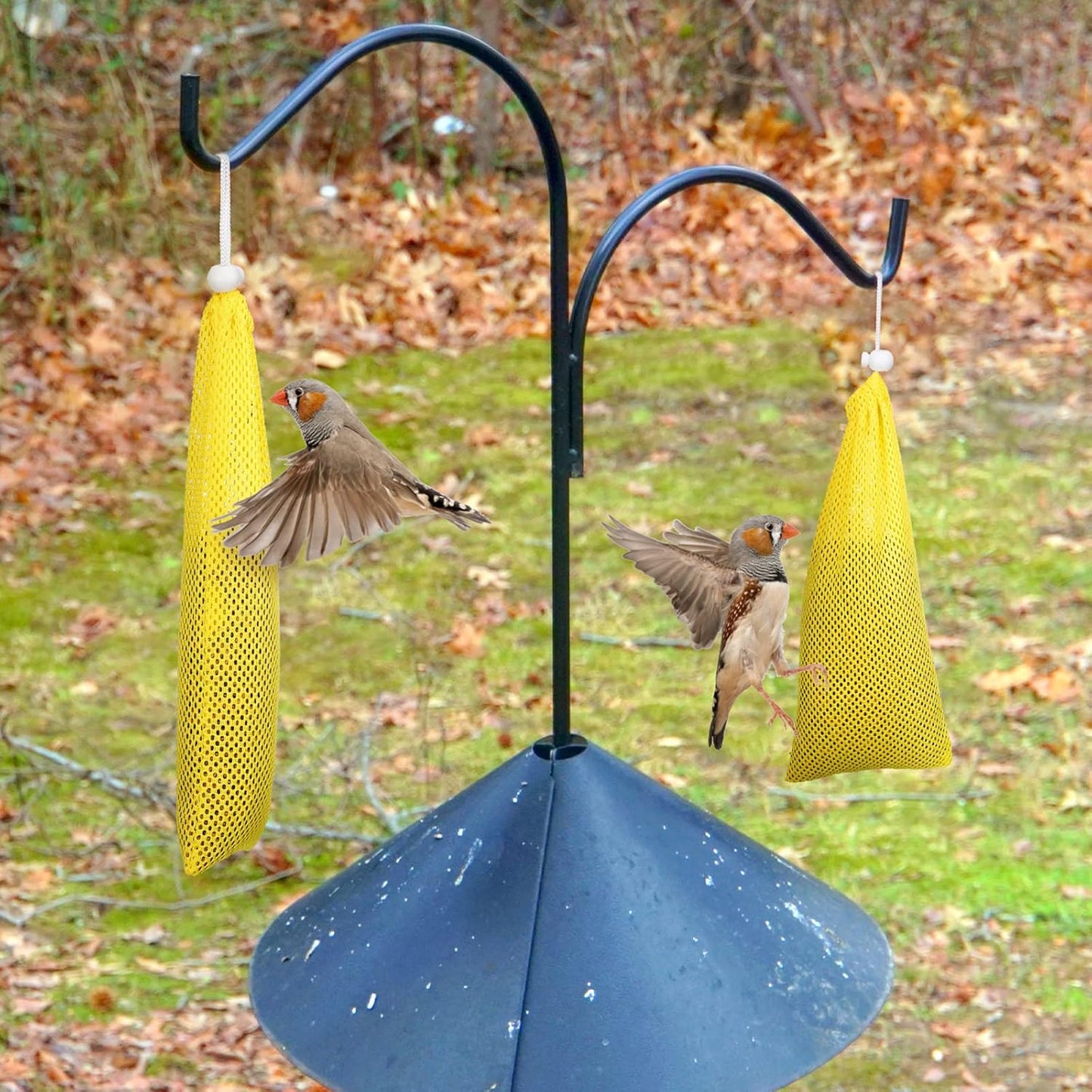 Shappy 6 Pieces Finch Sock Feeder Finch Feeders for Outdoors Hanging Thistle Bird Sock for Thistle Seed Bird (Yellow, 3.94 x 15.5 Inch, 3.54 x 12.5 Inch, 4.75 x 9 Inch)