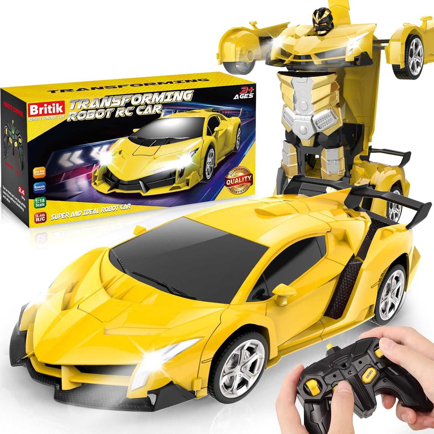 Transform Remote Control Car Toy for Kids 4 5 6 7 8, Remote Control Ca