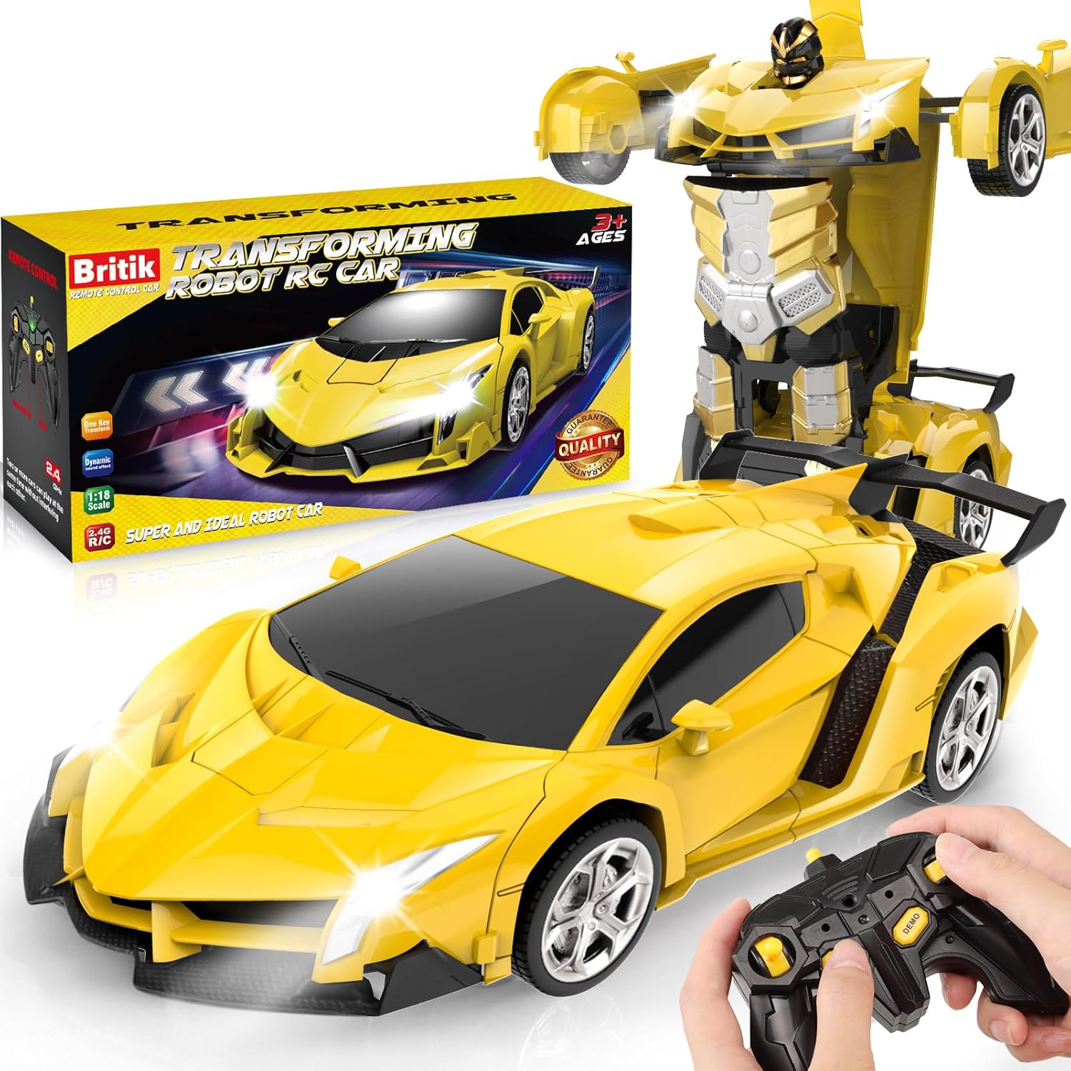 Transform Remote Control Car Toy for Kids 4 5 6 7 8, Remote Control Ca