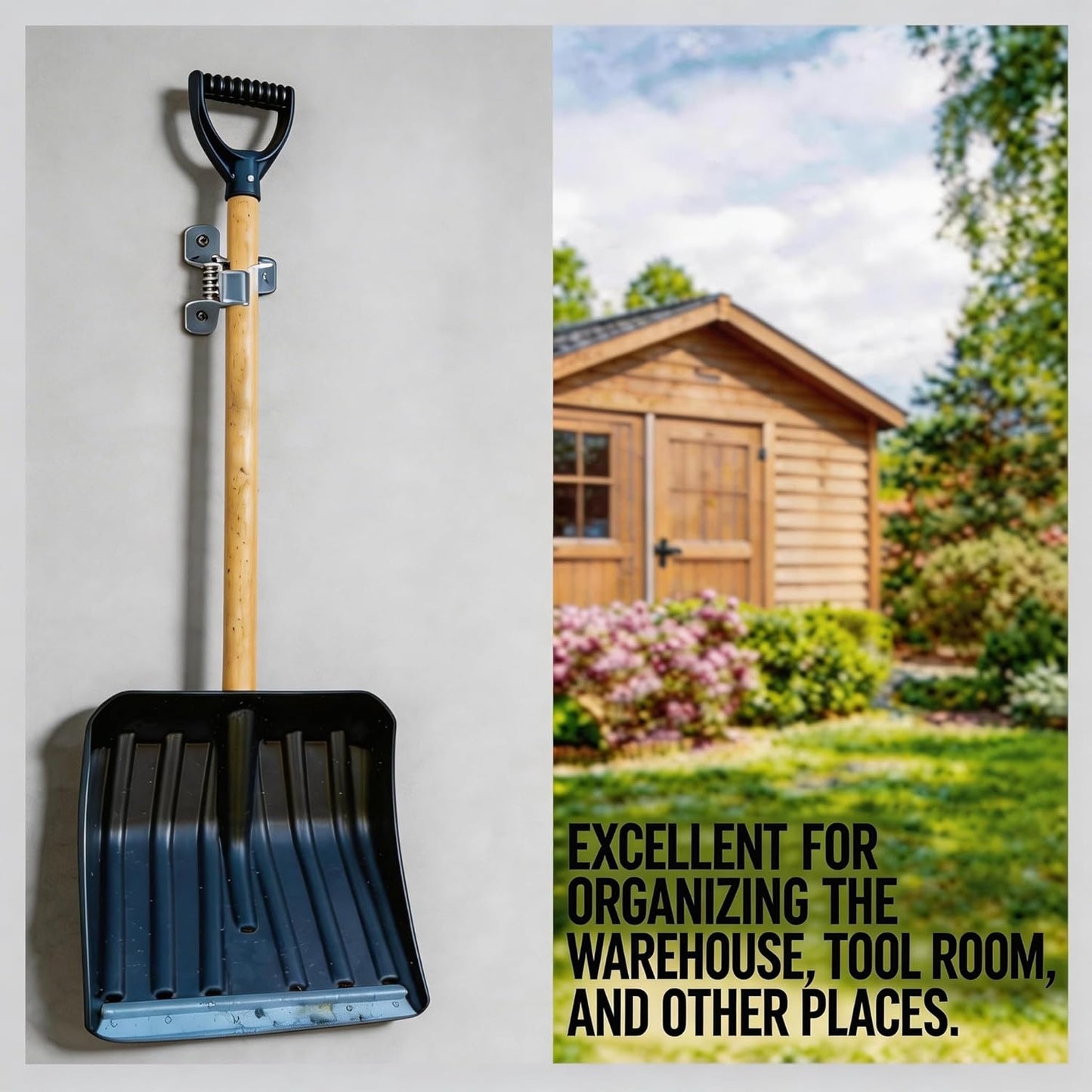 Sinoer Shovel holder, Mop and Broom Holder Heavy Duty Metal Wall Mounted Broom Utility Hooks Tool Hanger for Warehouse, Garden,Sheds,Garage -14PACK