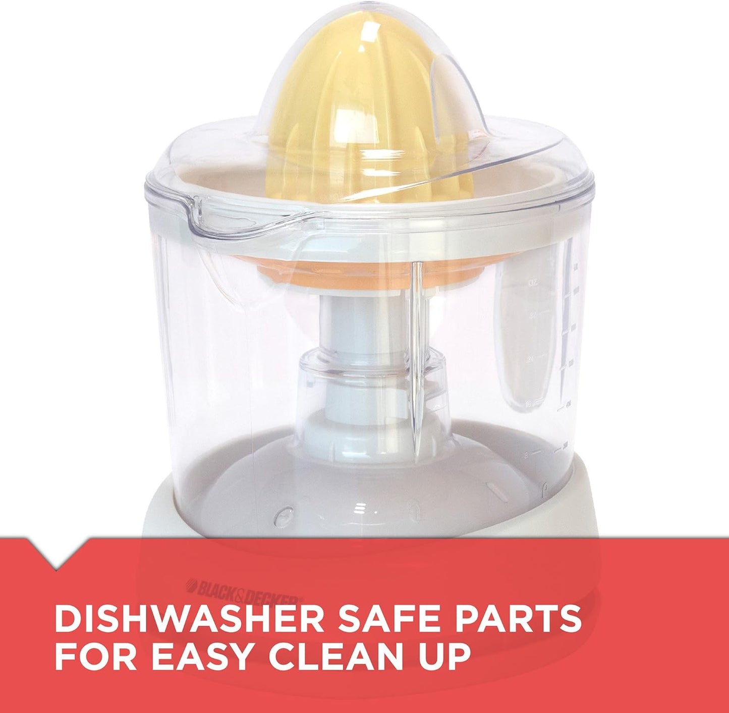 BLACK+DECKER 32oz Electric Citrus Juicer, CJ625, Pressure Activated, Adjustable Pulp Control, Dishwasher-Safe