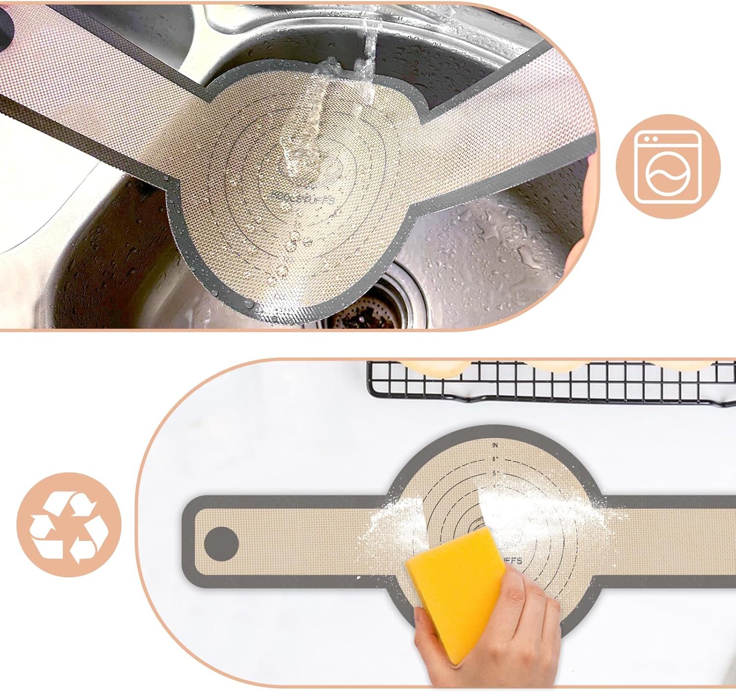 Silicone Bread Sling for Dutch Oven, 2 PCS Non-Stick & Easy Clean Reus