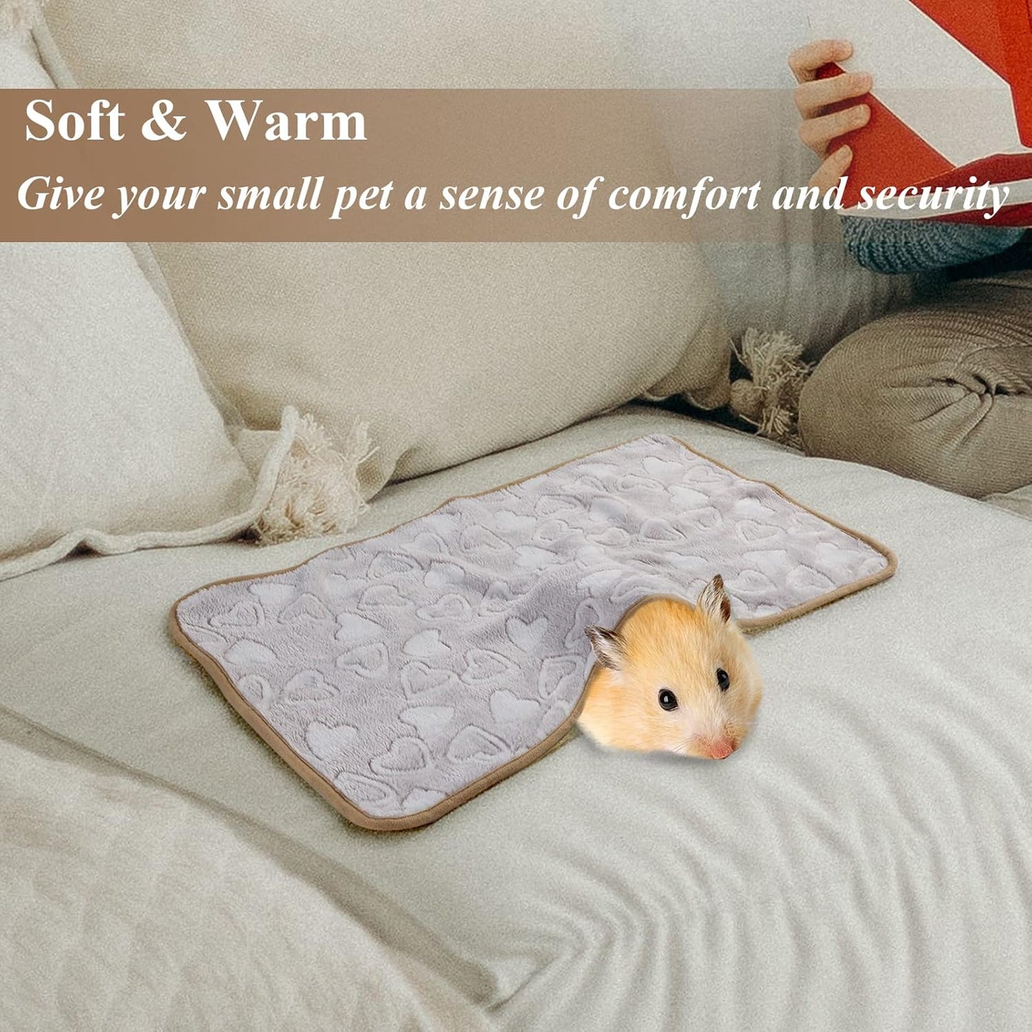 Grddaef Guinea Pig Fleece Blankets 6 Pieces Waterproof & Washable Smal