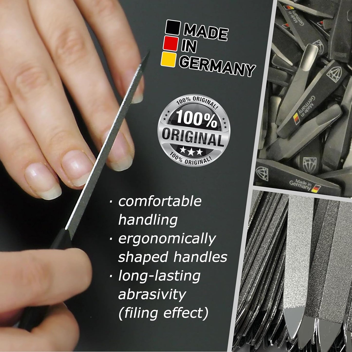 3 Swords Germany - Sapphire Metal Nail File Set 2 Pieces with 1 Piece 