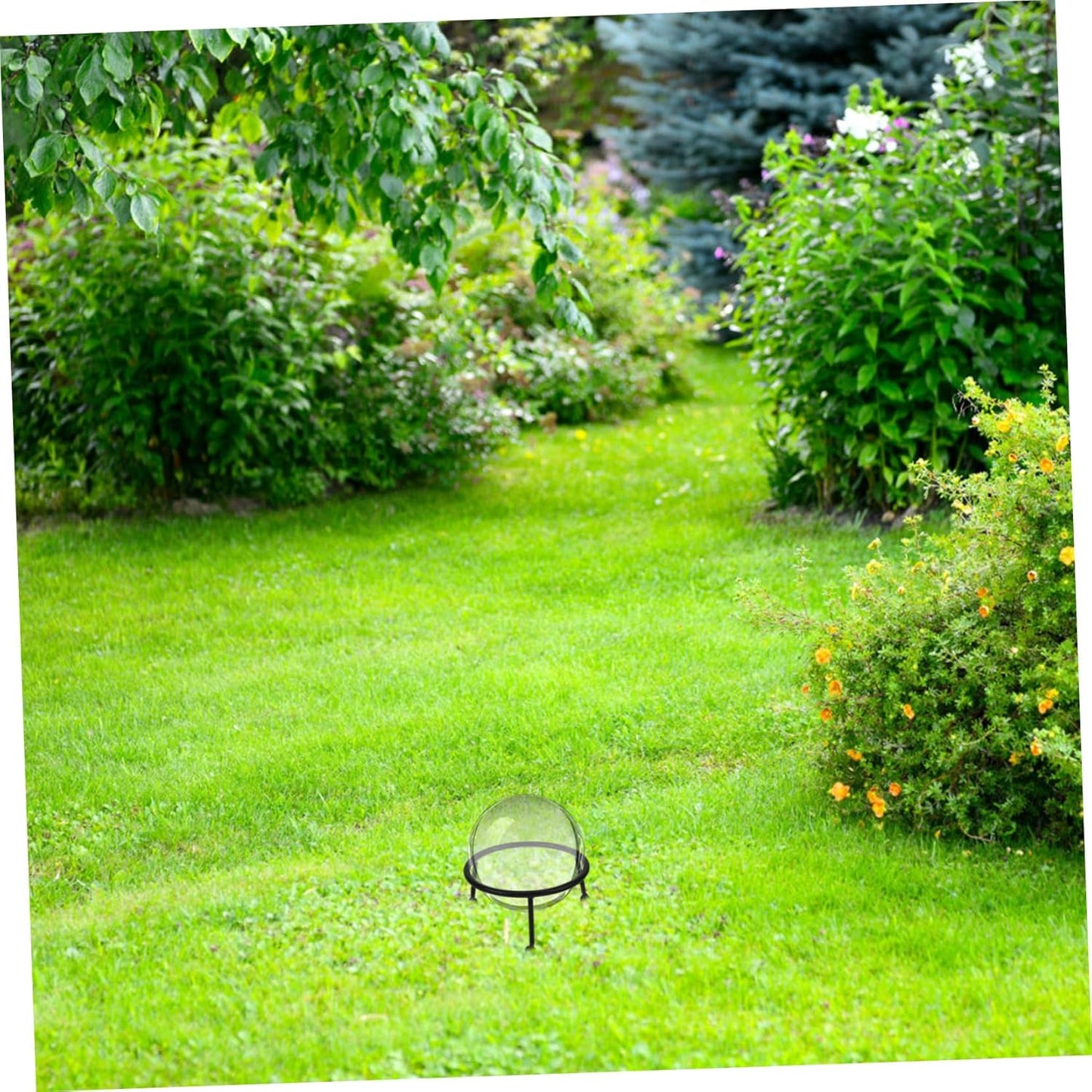 1Pcs Metal Crystal Ball Stand Elegant Wrought Iron Display Rack for Gazing Globes Outdoor Decorative Sphere Holder for Gardens and Patios Compact and Weather Resistant