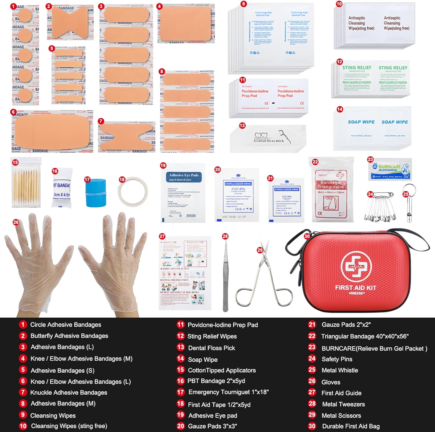 Mini First Aid Kit - 150 Piece Small Waterproof Hard Shell Medical Kit