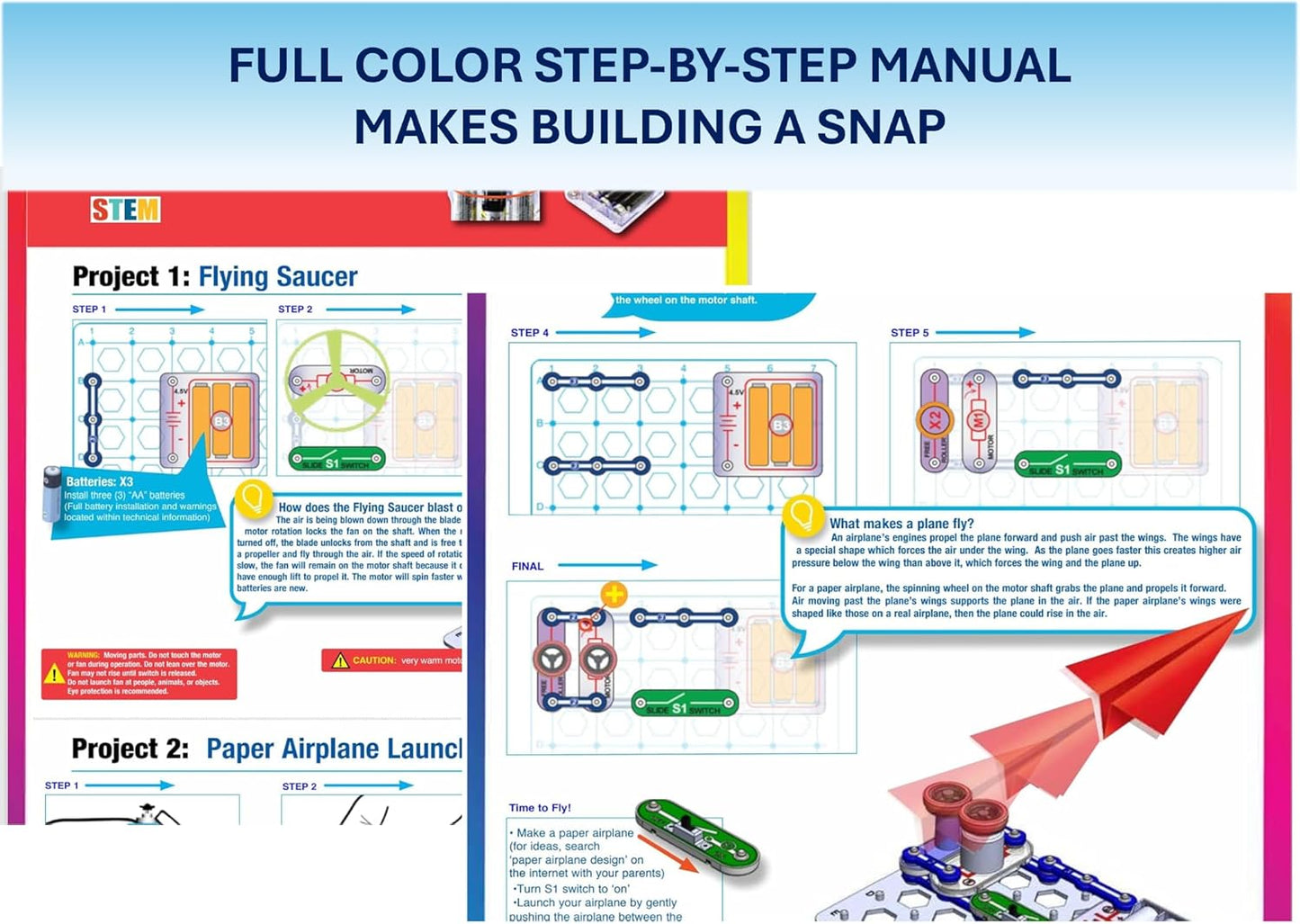 Snap Circuits Flight Deck Science/STEM Toy kit | Ages 8+ | Constructio