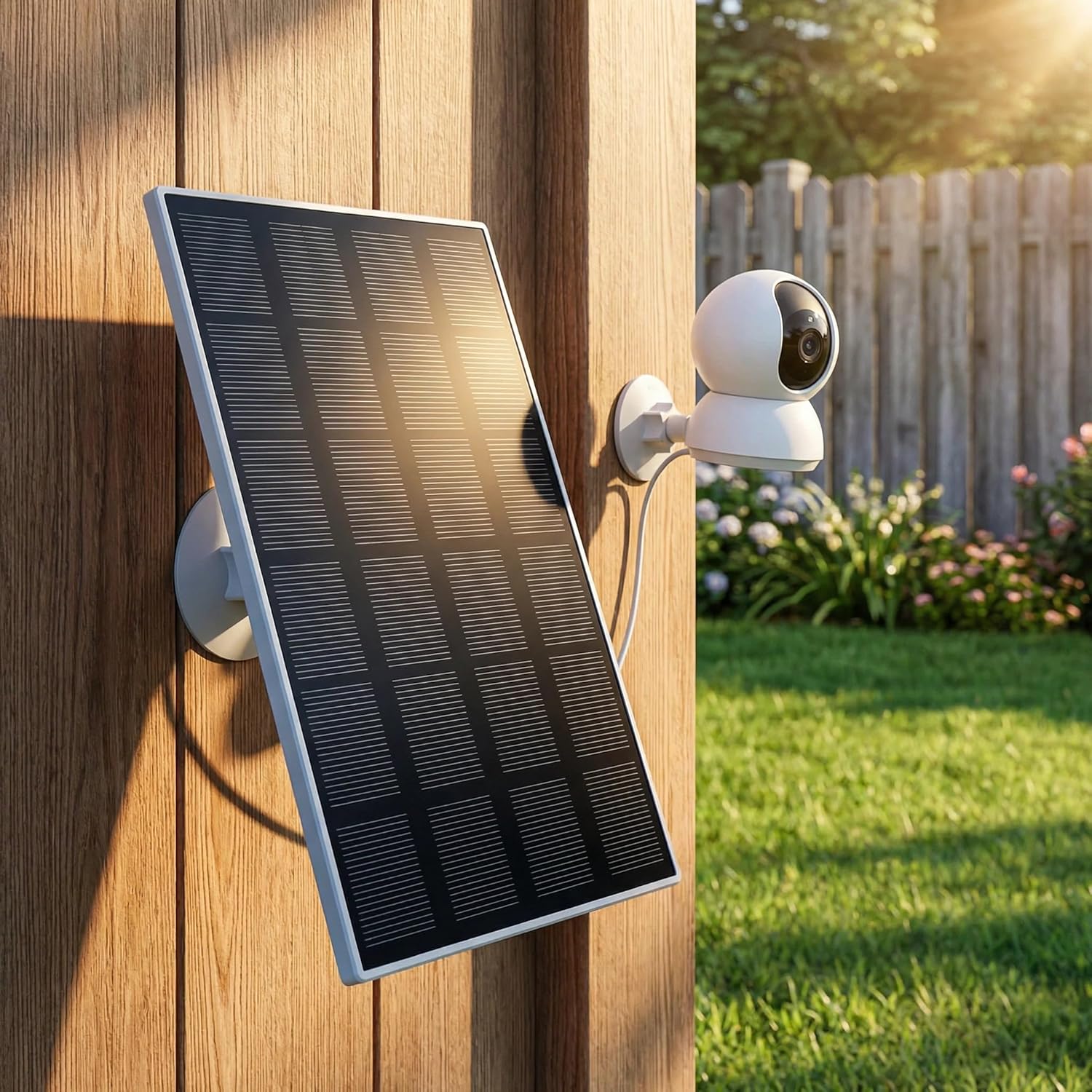 Solar Panel for Security Camera Outdoor, 3W USB C Solar Panel Charger 
