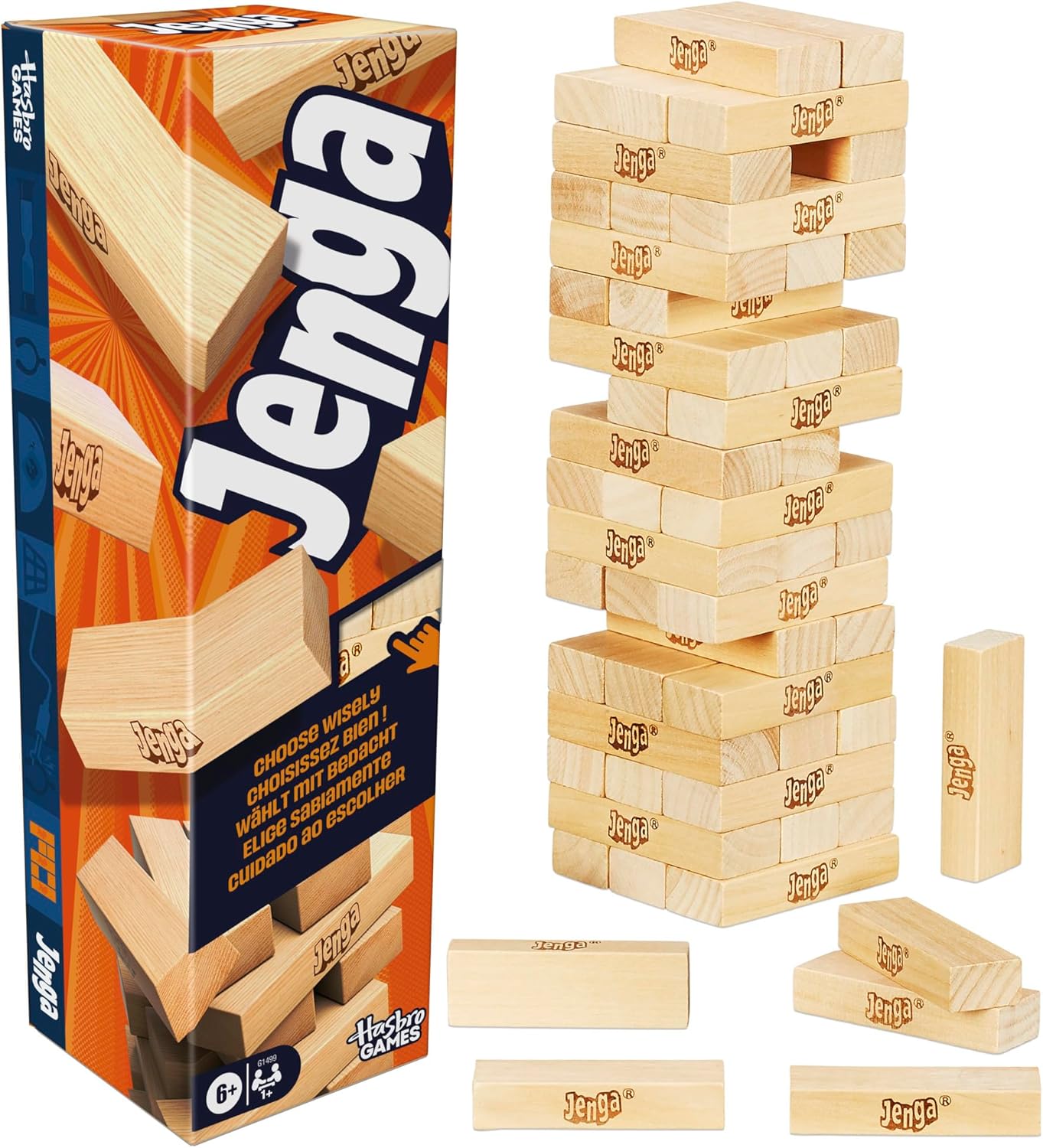 Official Hasbro Games Jenga Game | Digital Die for 6 More Ways to Play