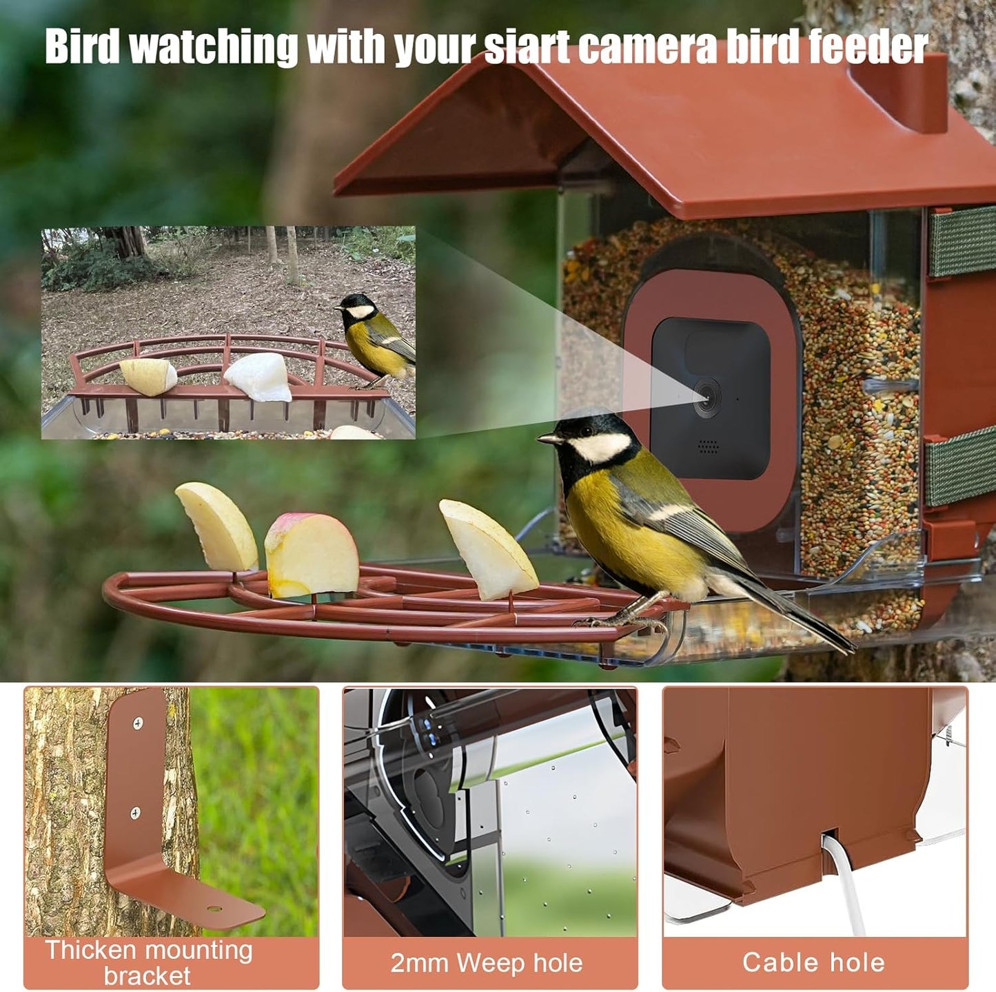 Zivif Bird Feeders for Outdoors, Compatible with Blink Outdoor Camera,