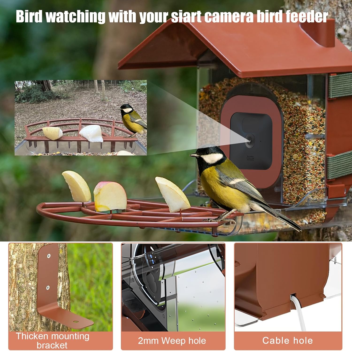 Zivif Bird Feeders for Outdoors, Compatible with Blink Outdoor Camera,