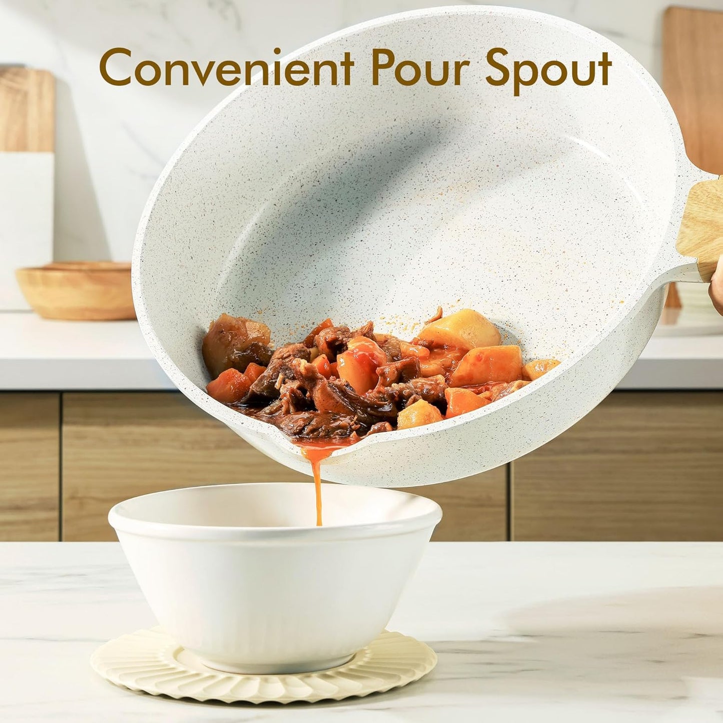 SENSARTE Nonstick Ceramic Cookware Set, 13-Piece Non-toxic Pots and Pa