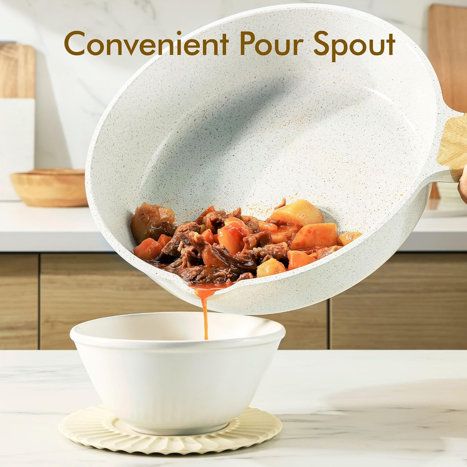 SENSARTE Nonstick Ceramic Cookware Set, 13-Piece Non-toxic Pots and Pa