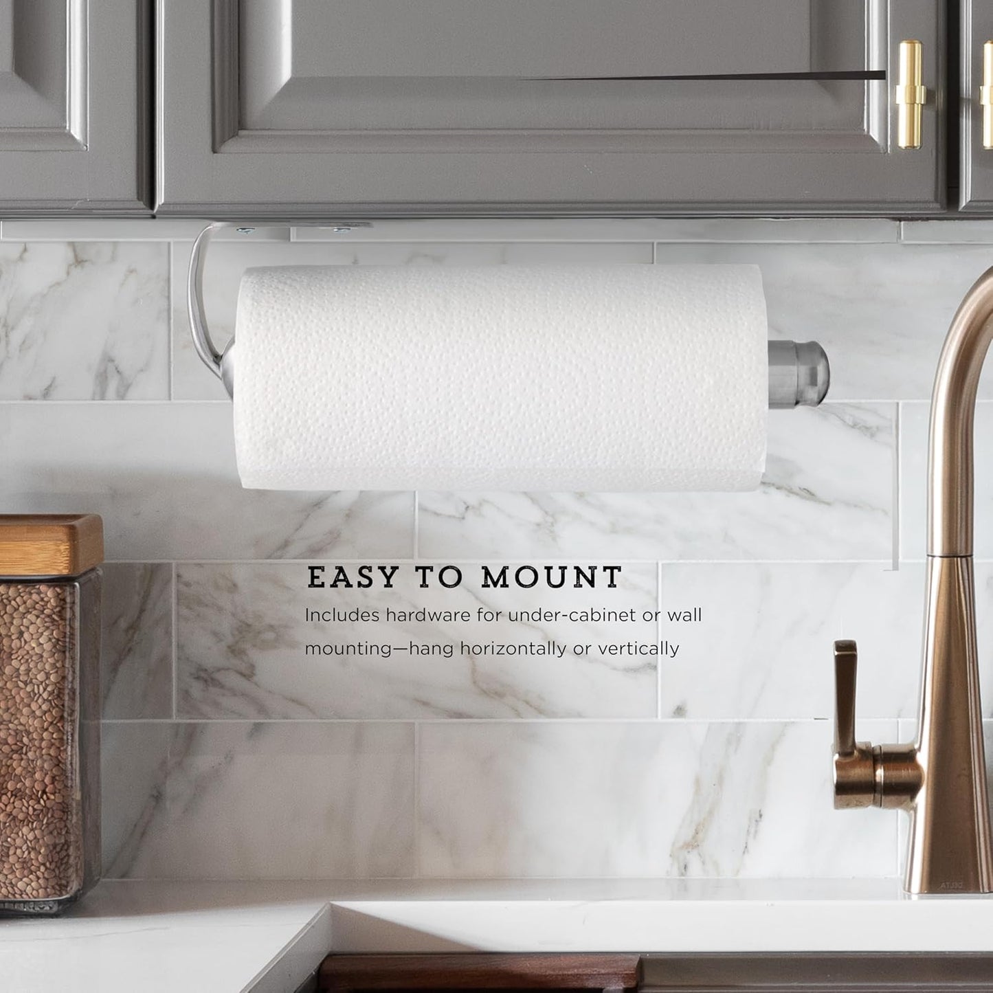 Kamenstein Perfect Tear Wall Mount Paper Towel Holder, Patented Design
